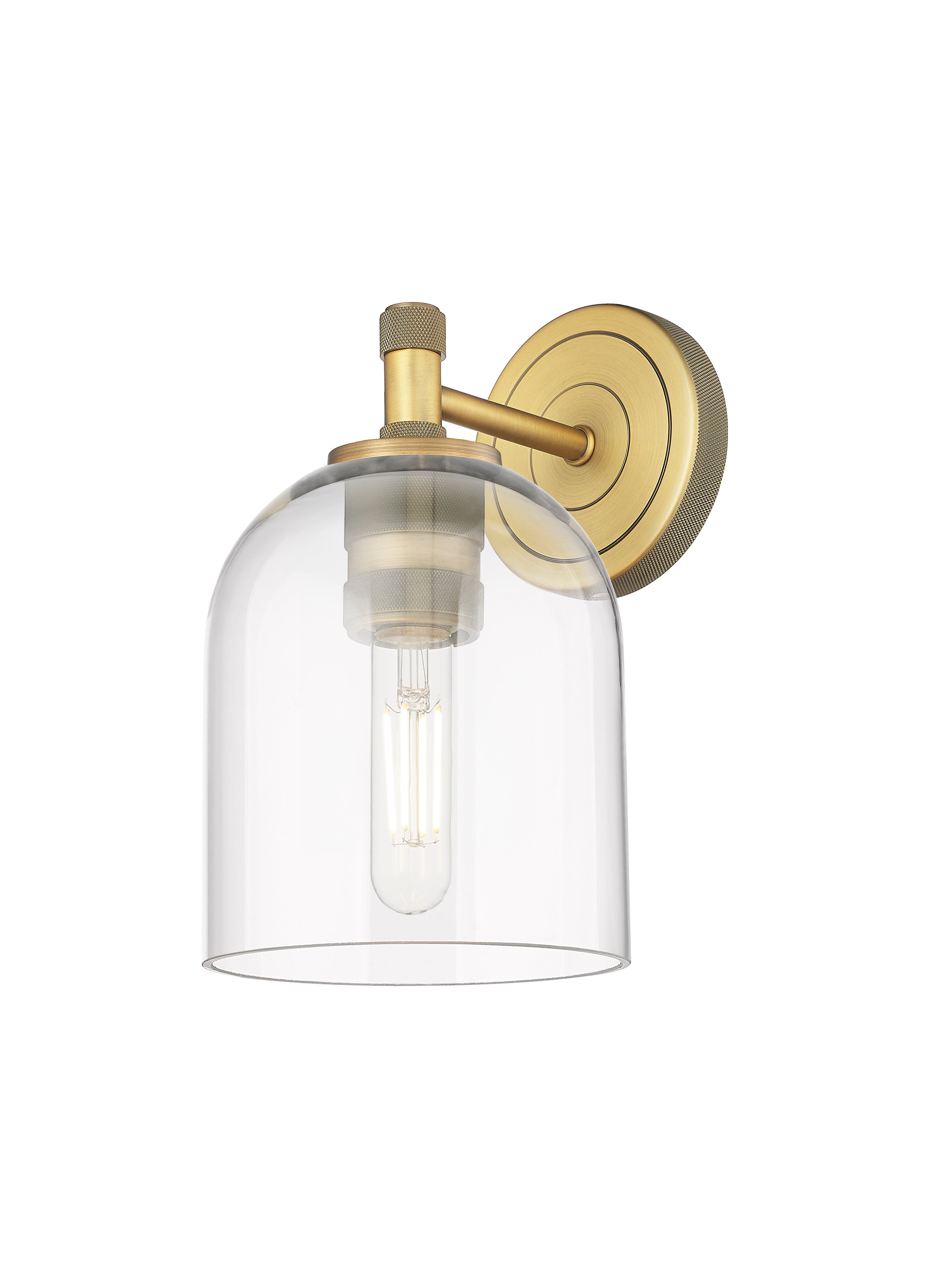 Downtown Urban Sconce Cast Brass Glass