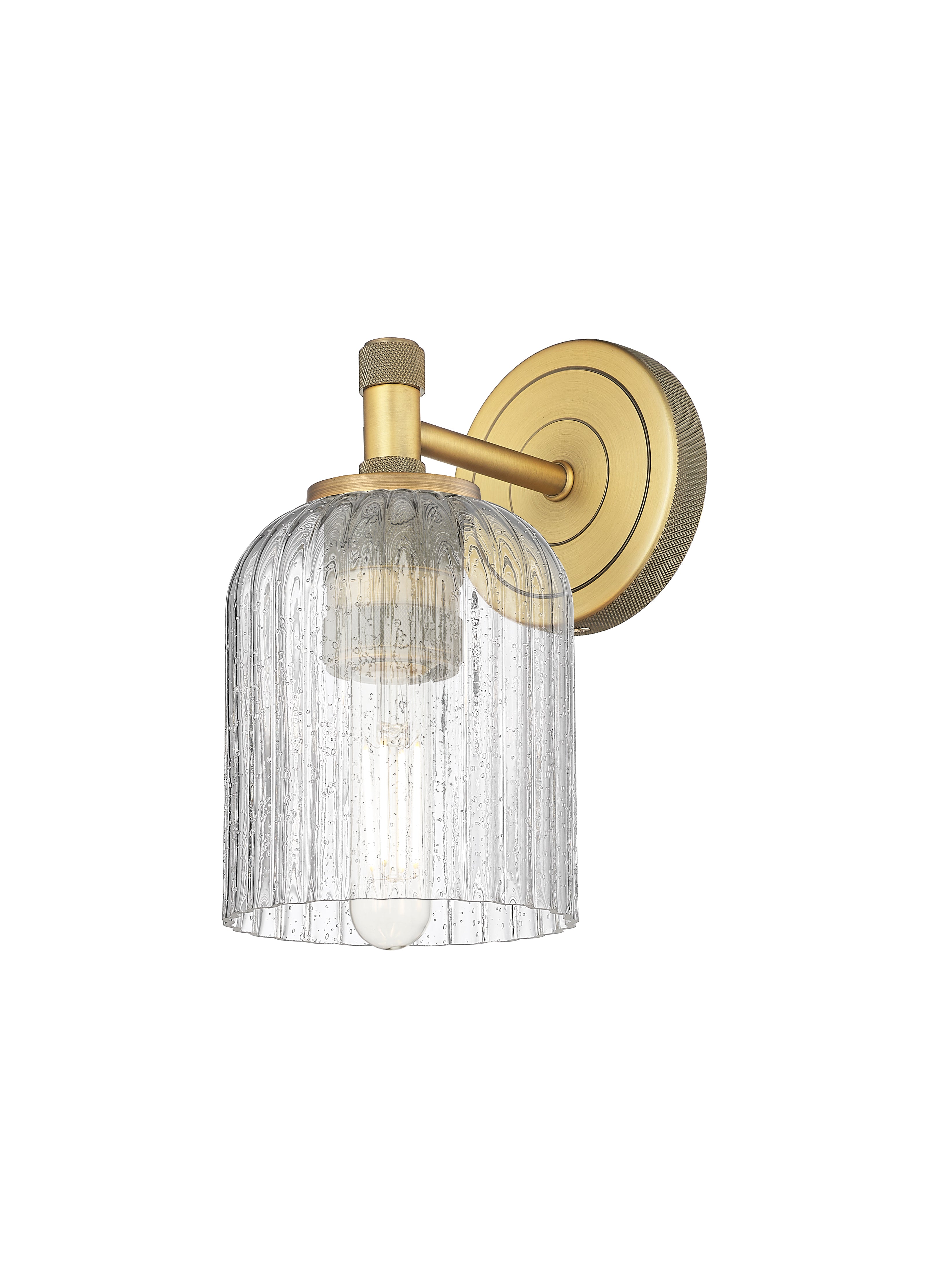 Downtown Urban Sconce Cast Brass Glass