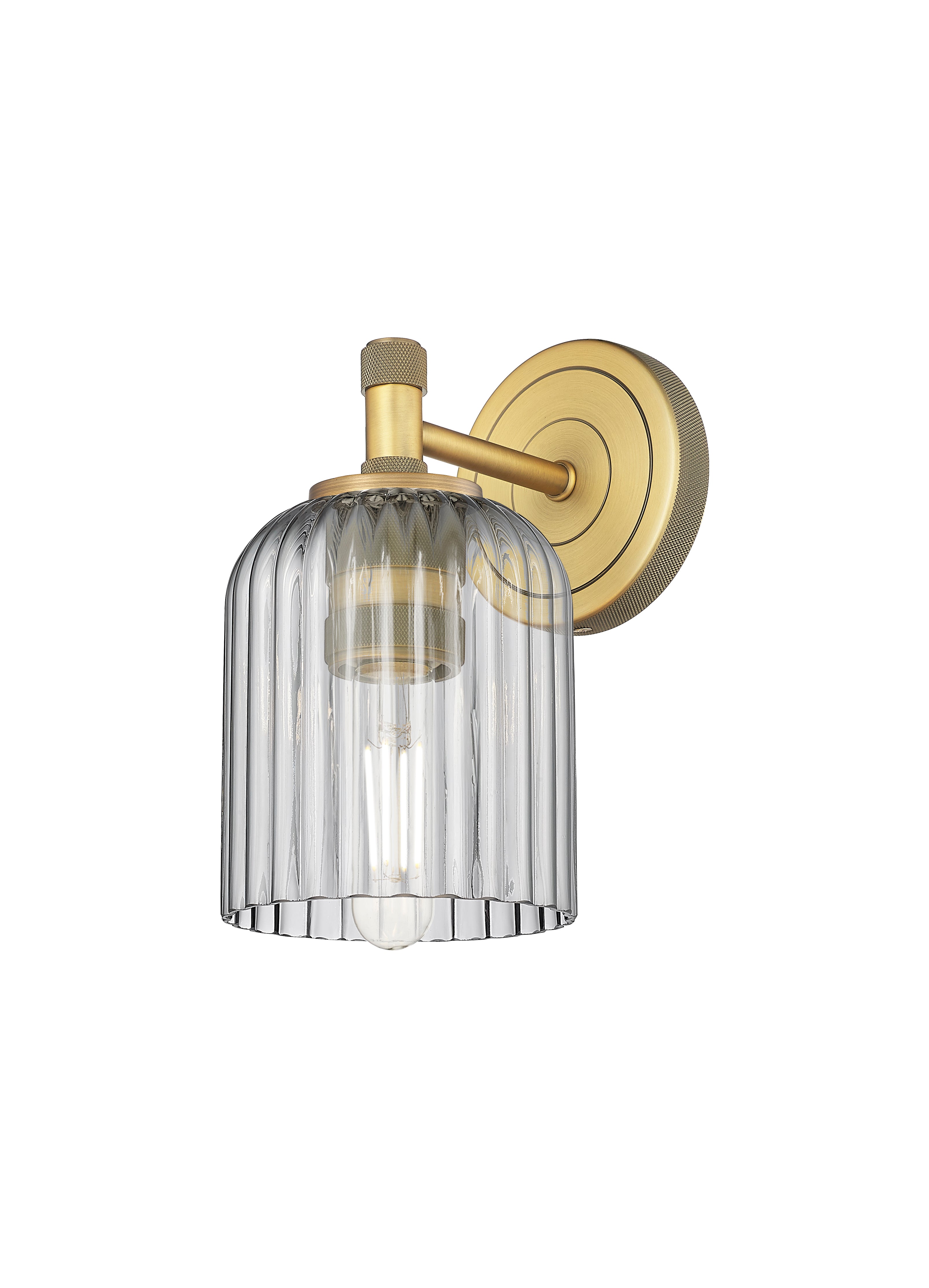 Downtown Urban Sconce Cast Brass Glass