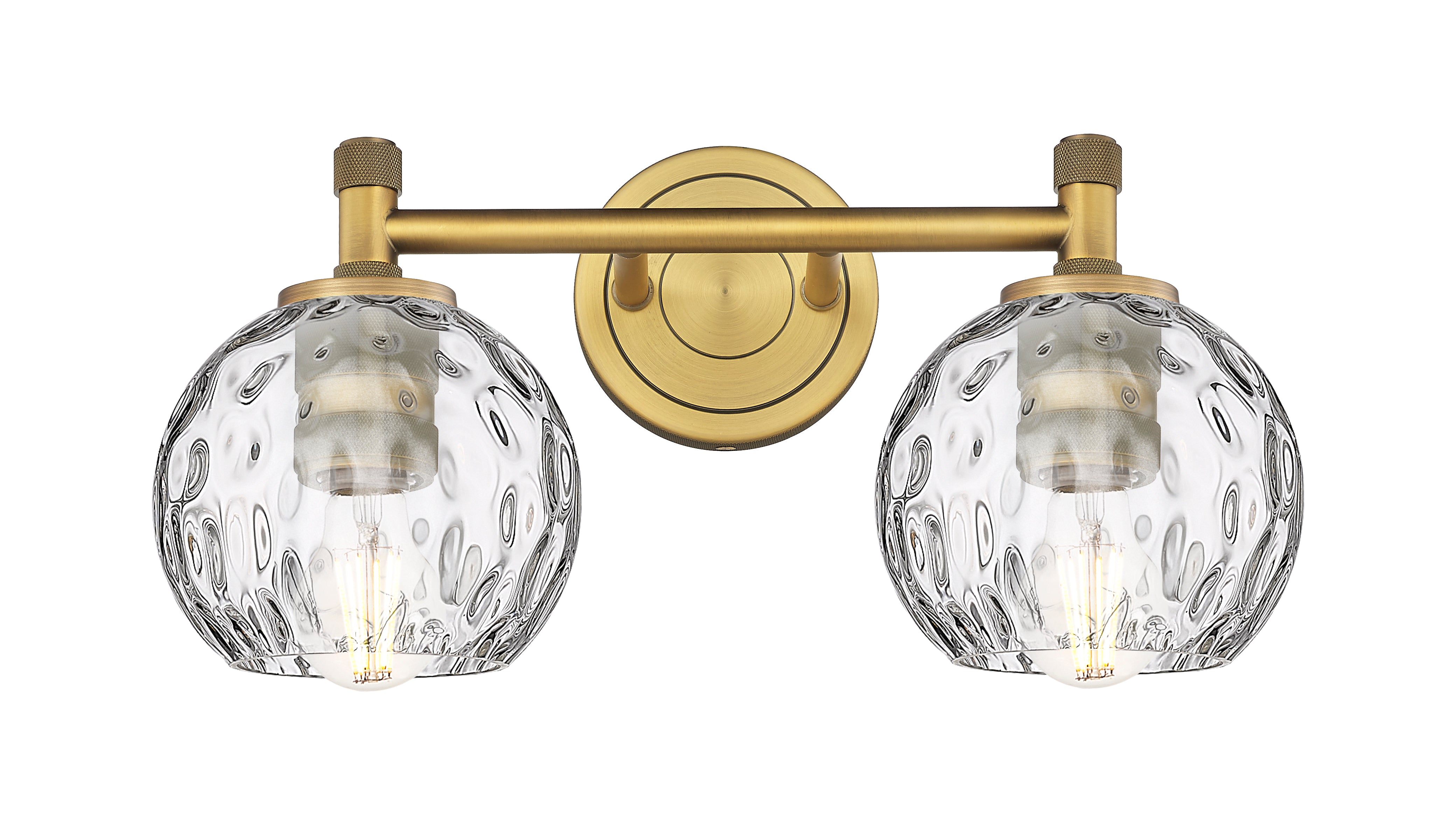Downtown Urban Bath Vanity Light Glass Brass