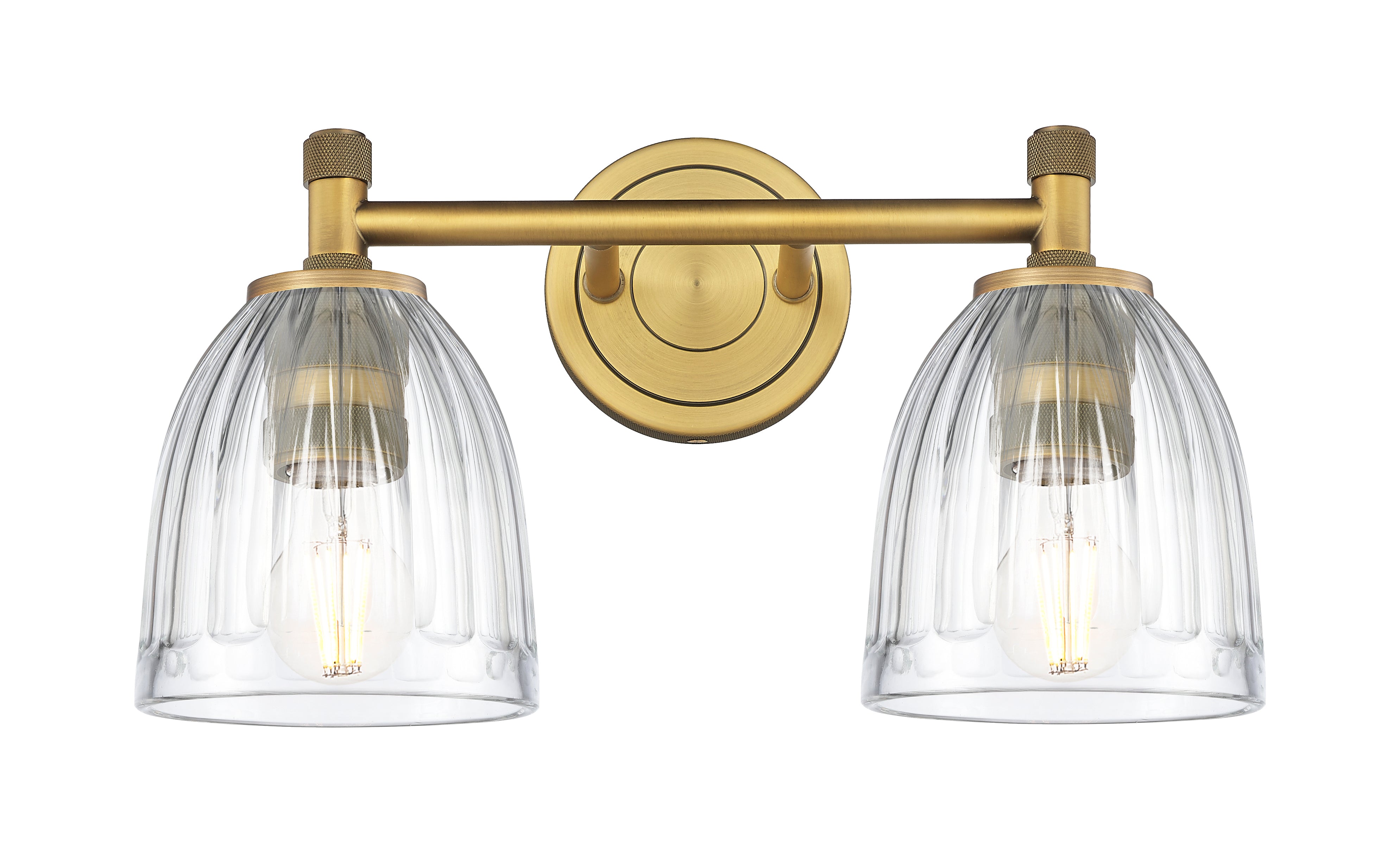 Downtown Urban Bath Vanity Light Brass Glass