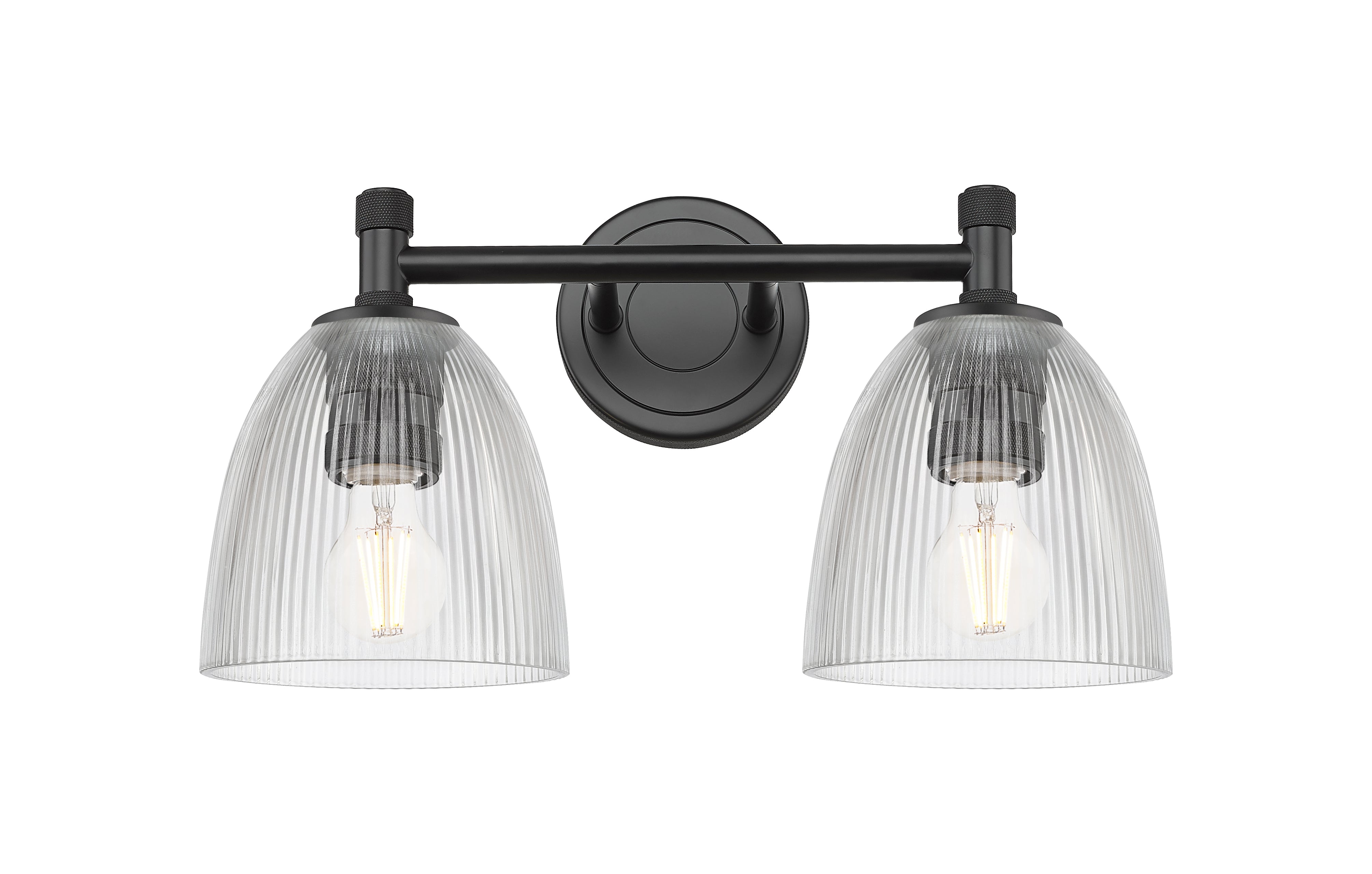 Downtown Urban Bath Vanity Light Brass Glass