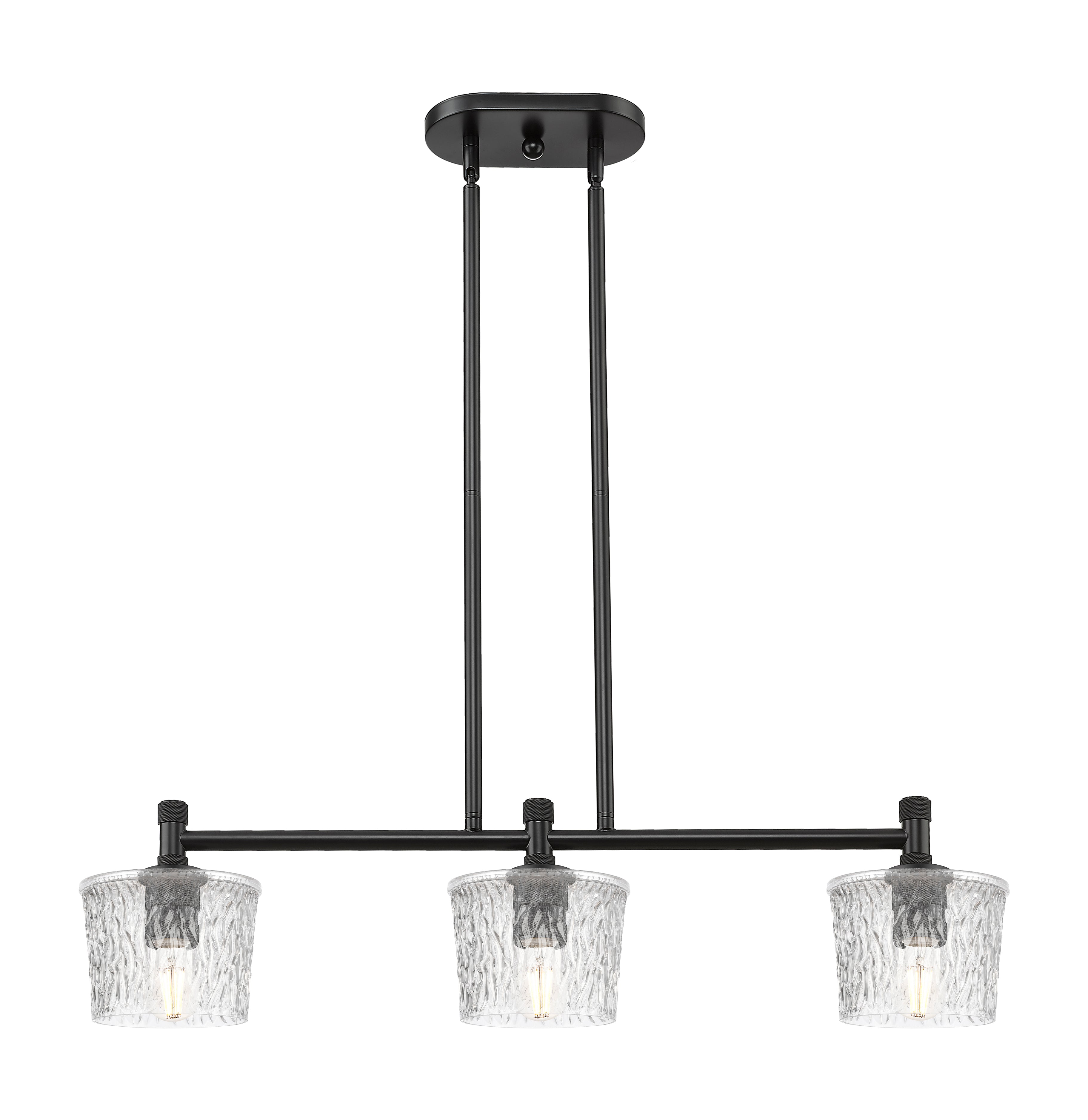 Downtown Urban Island Light Cast Brass Finish