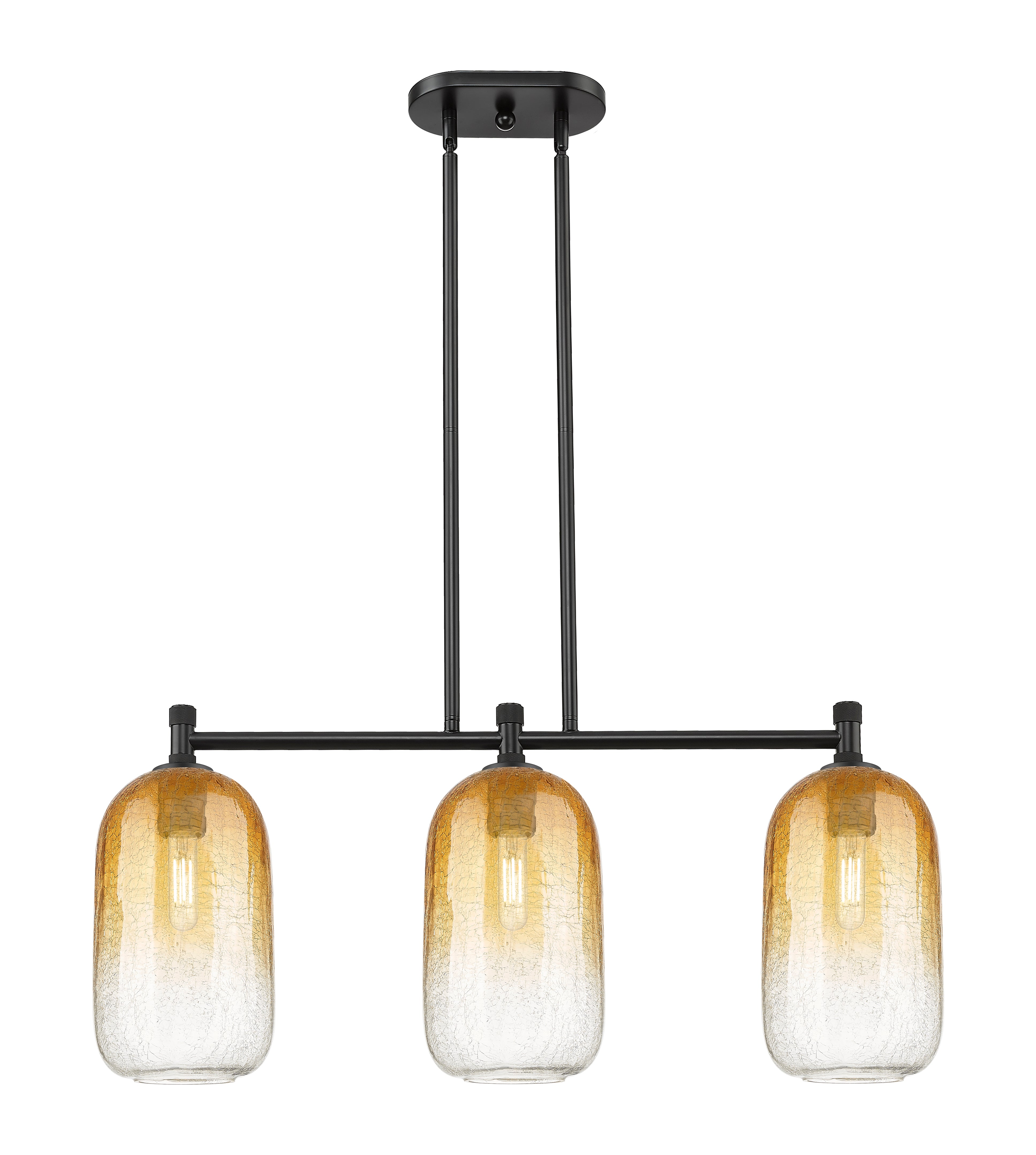 Downtown Urban Island Light Brass Glass