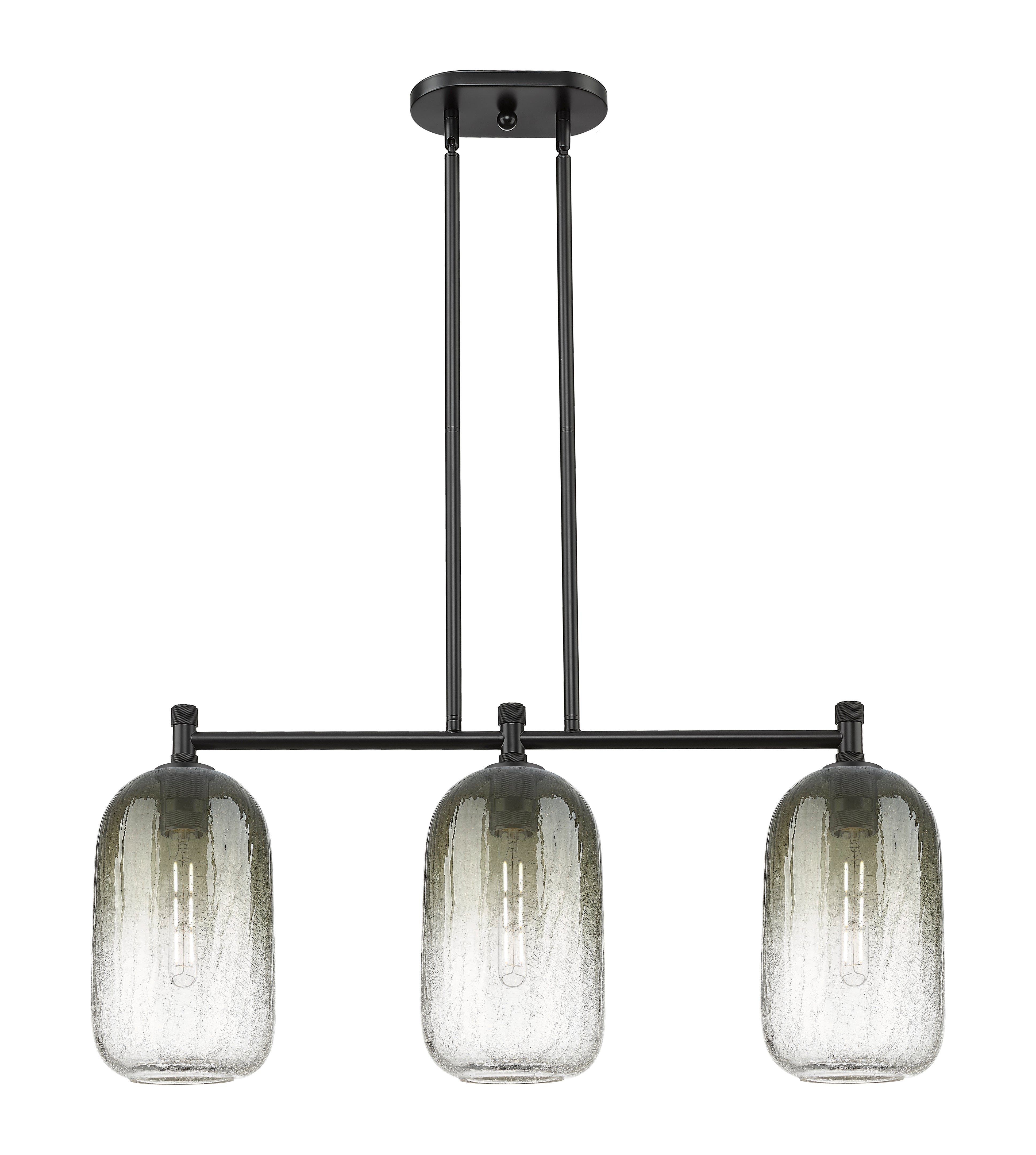 Downtown Urban Island Light Brass Glass