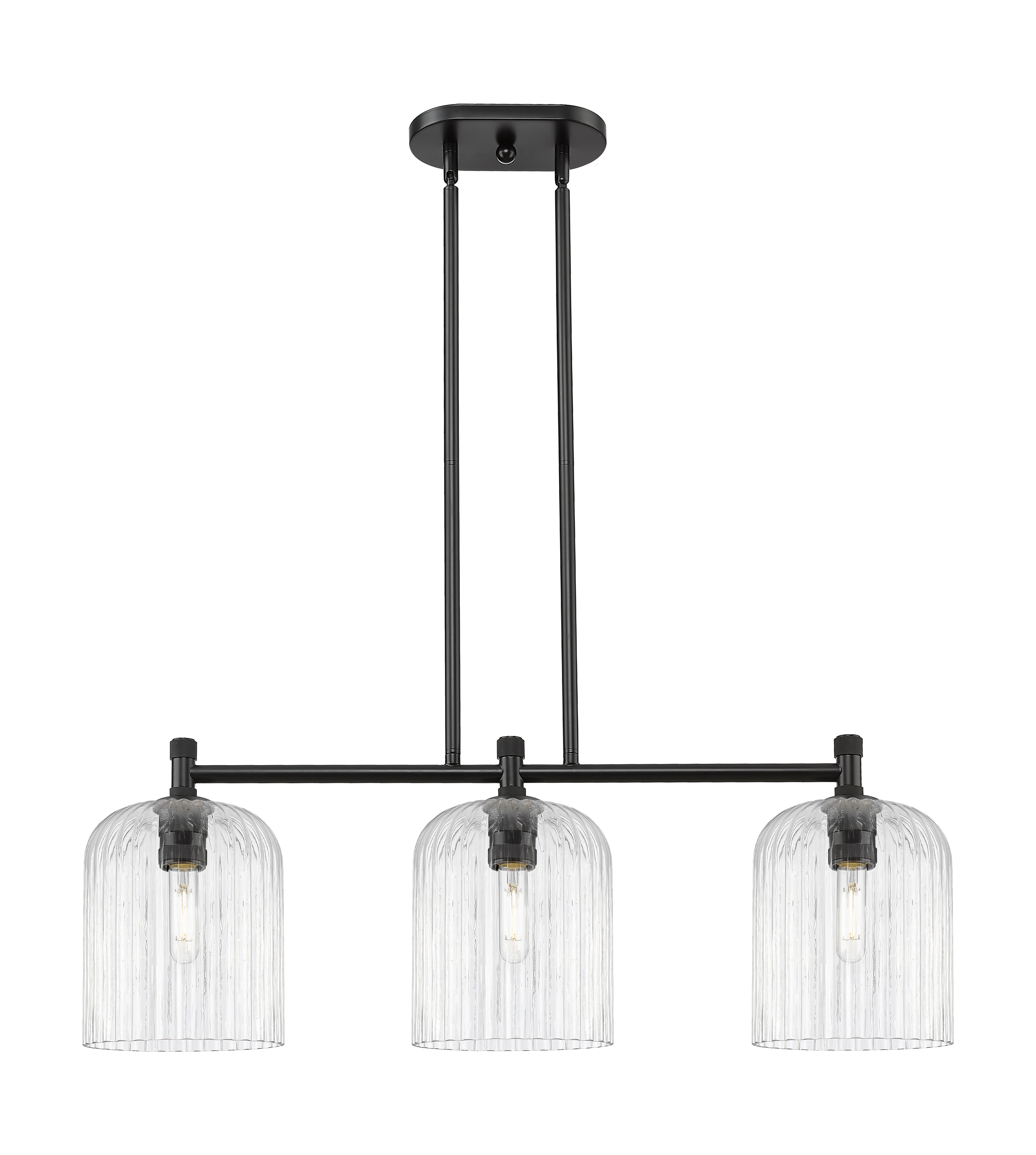 Downtown Urban Island Light Brass Steel Glass