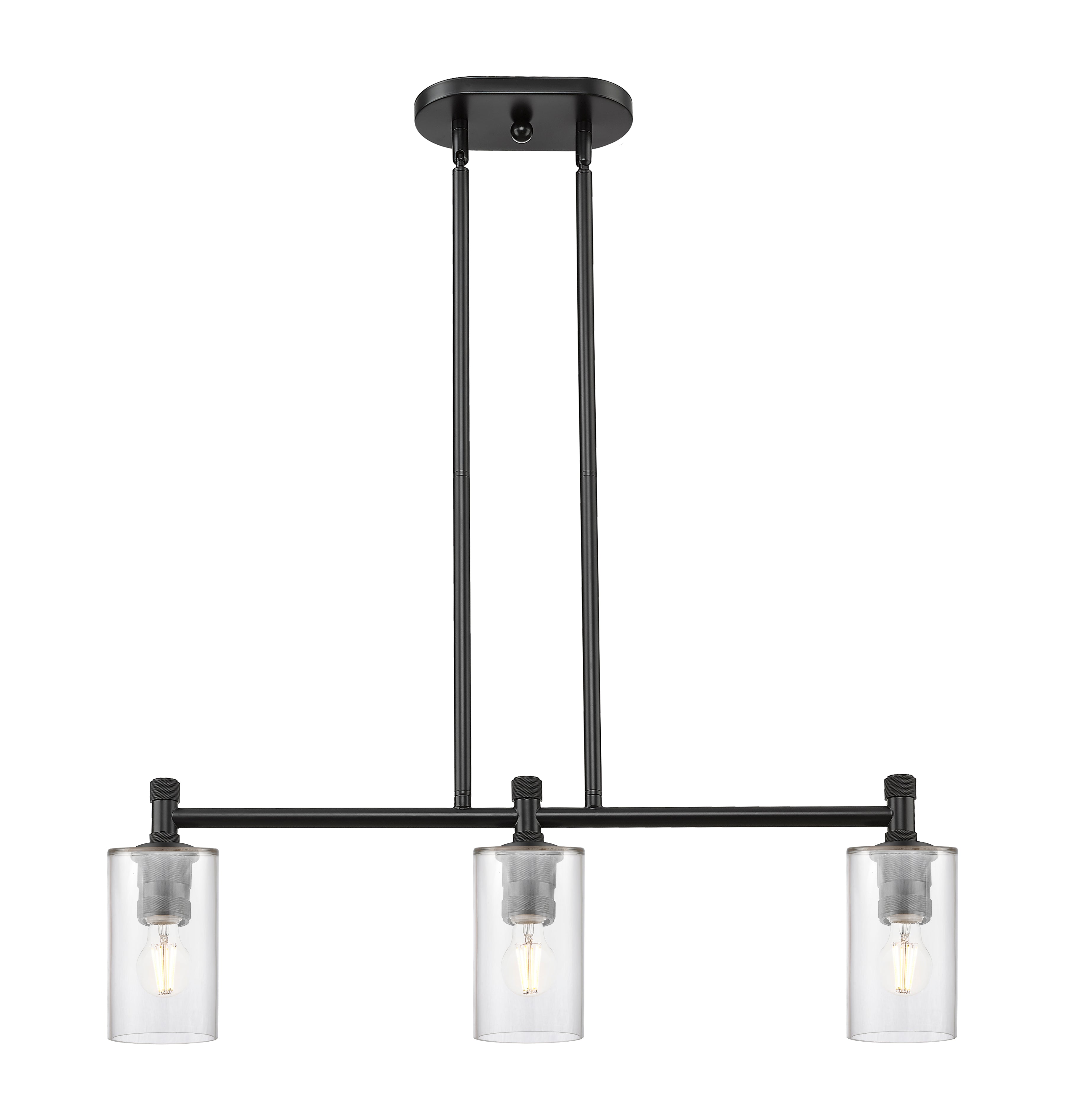 Downtown Urban Island Light Brass Glass