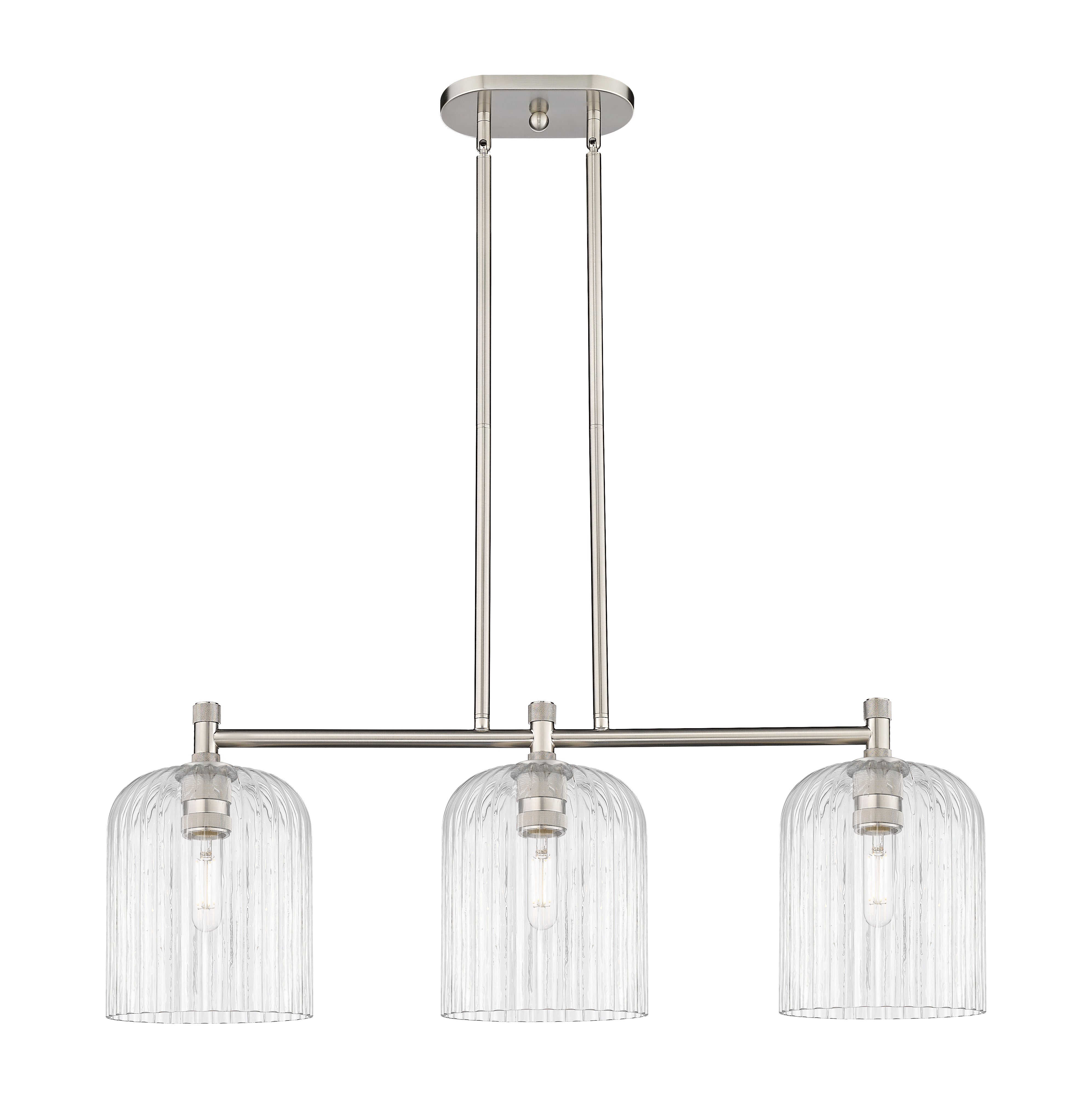 Downtown Urban Island Light Brass Steel Glass