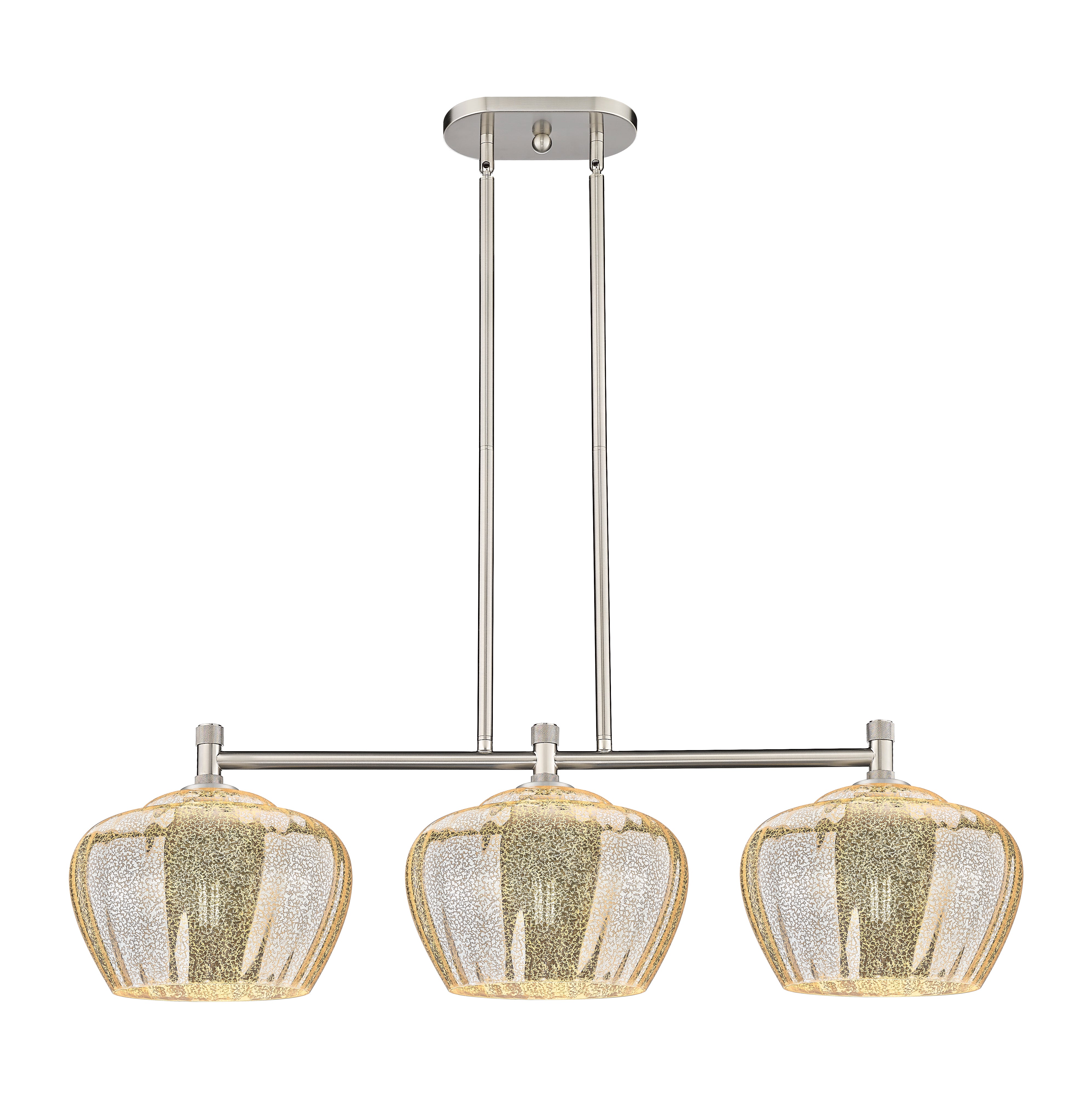 Downtown Urban Island Light Cast Brass Steel