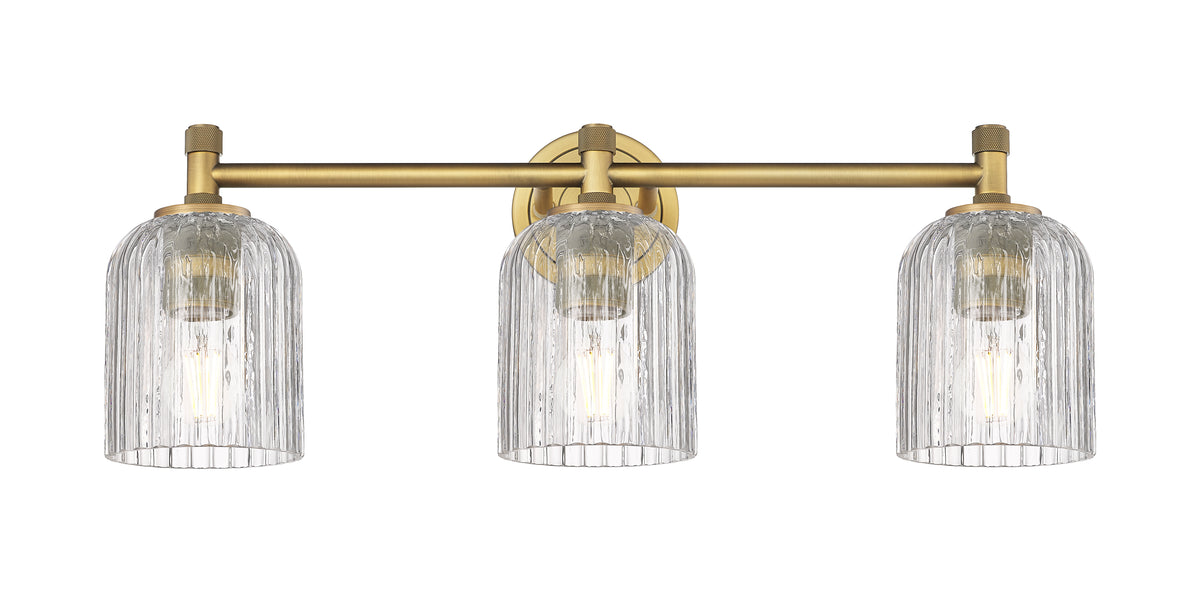 Crown Point 24-Inch 3-Light Bath Vanity Light Bell Shade 9.5-Inch High