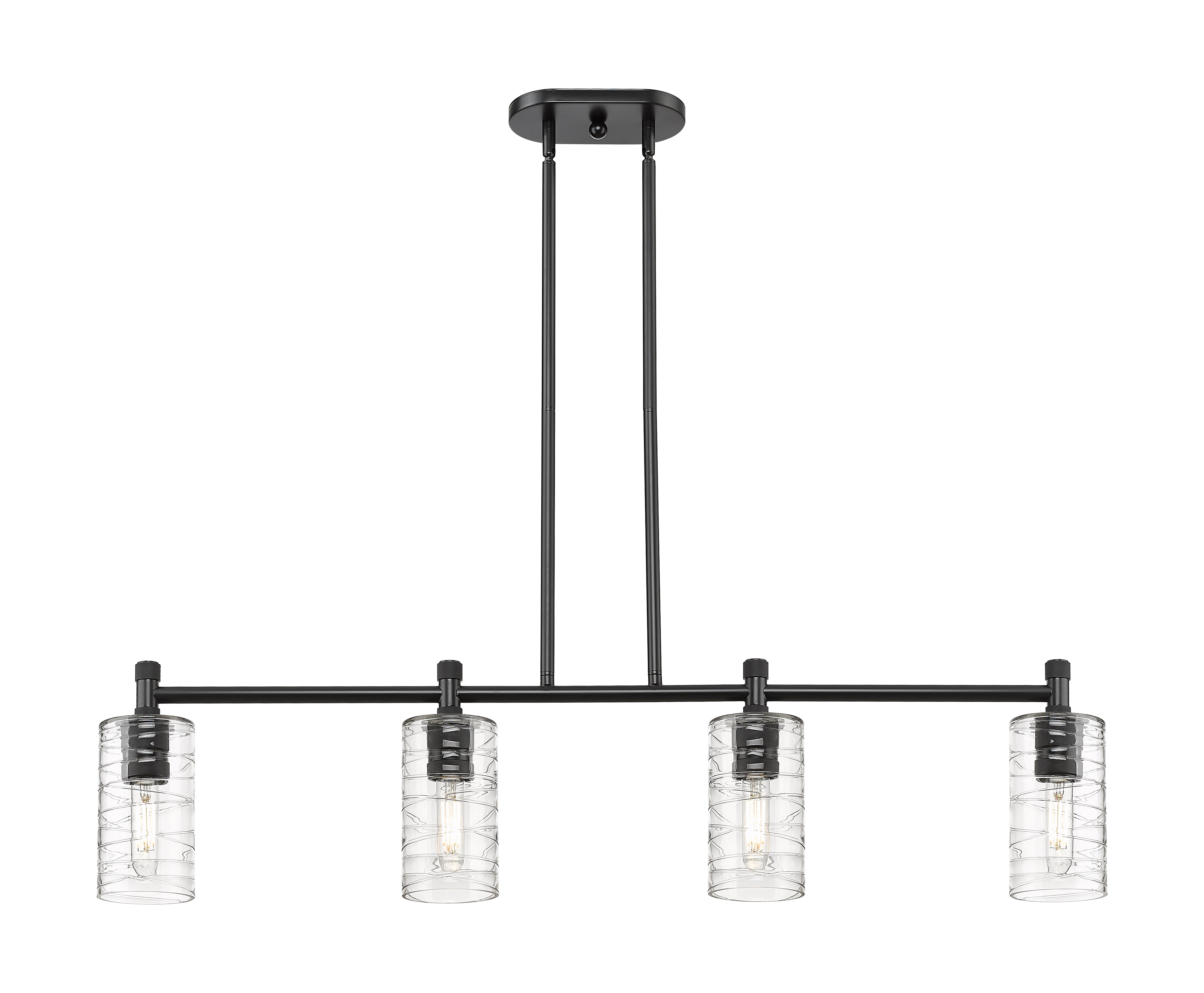 Downtown Urban Island Light Cast Brass