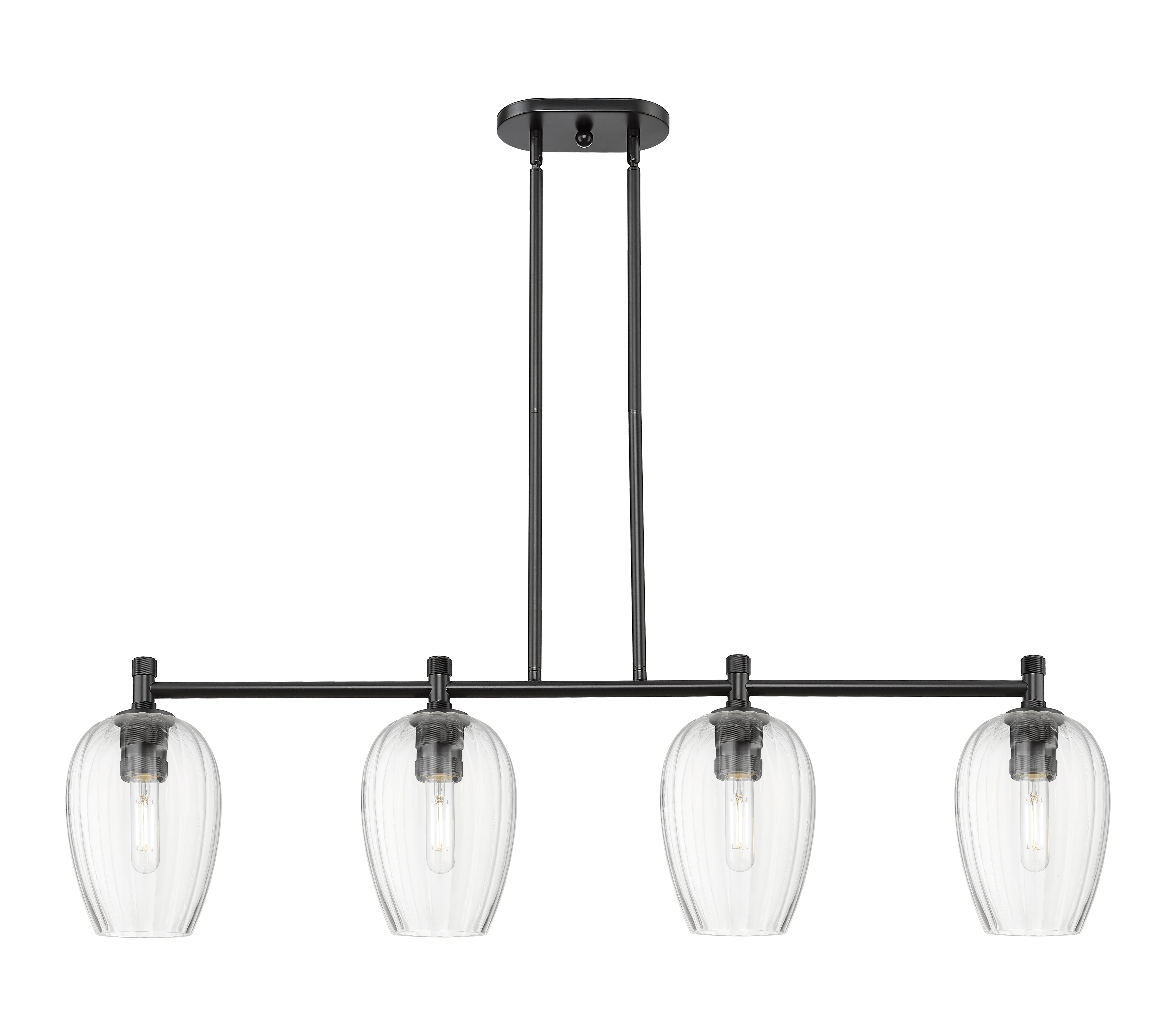 Downtown Urban Island Light Cast Brass