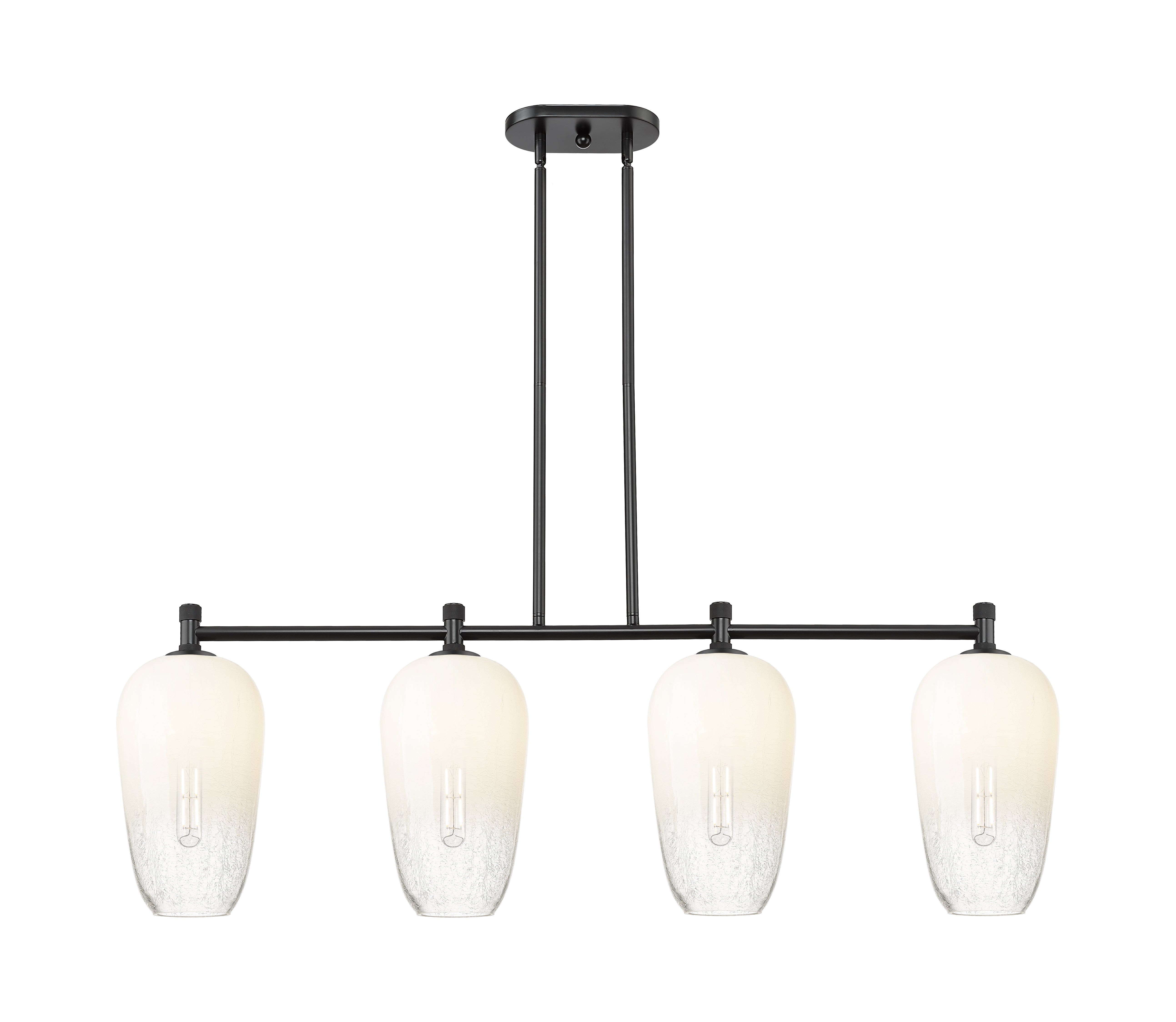 Downtown Urban Island Light Glass Steel Brass