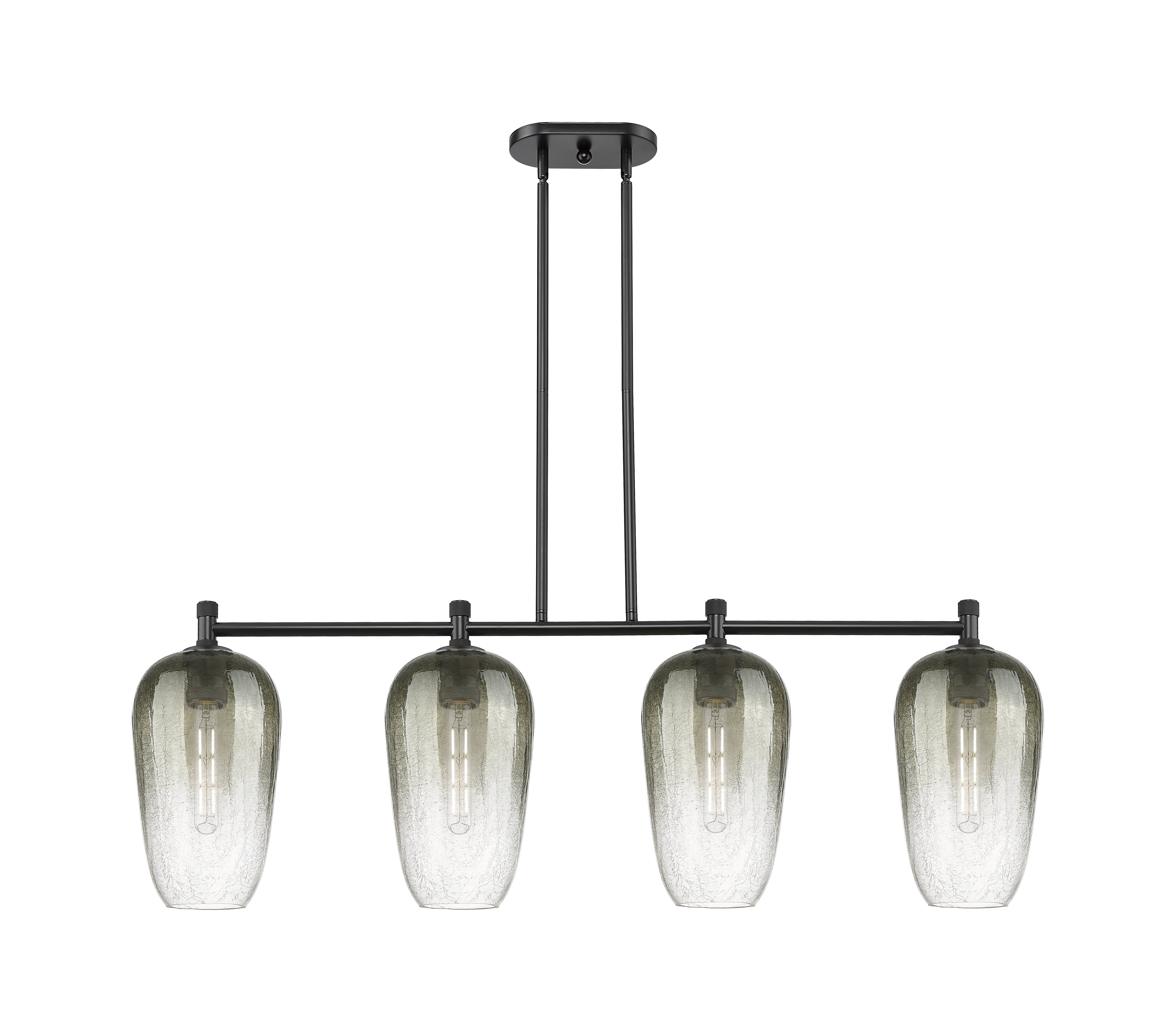 Downtown Urban Island Light Glass Steel Brass