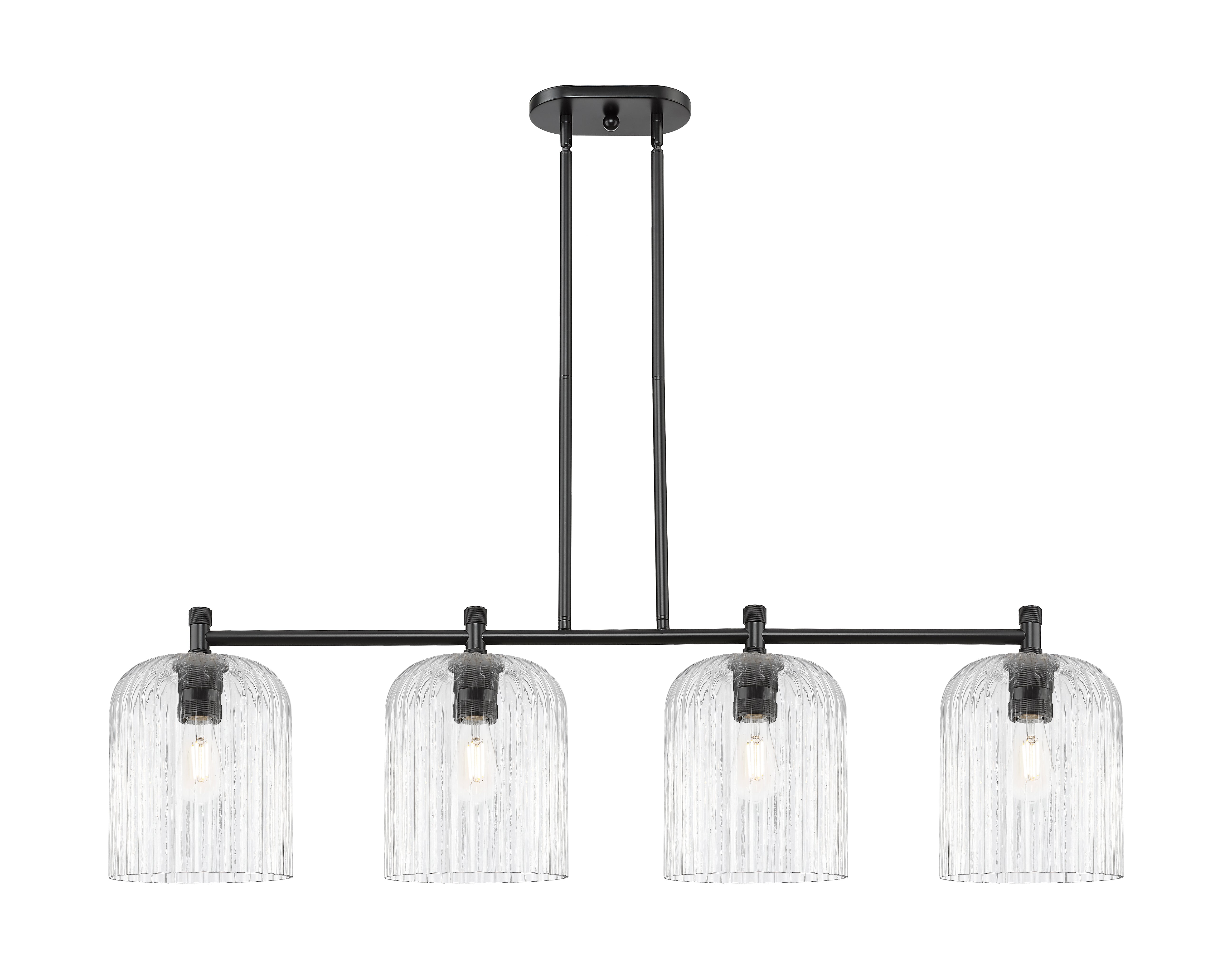 Downtown Urban Island Light Brass Glass