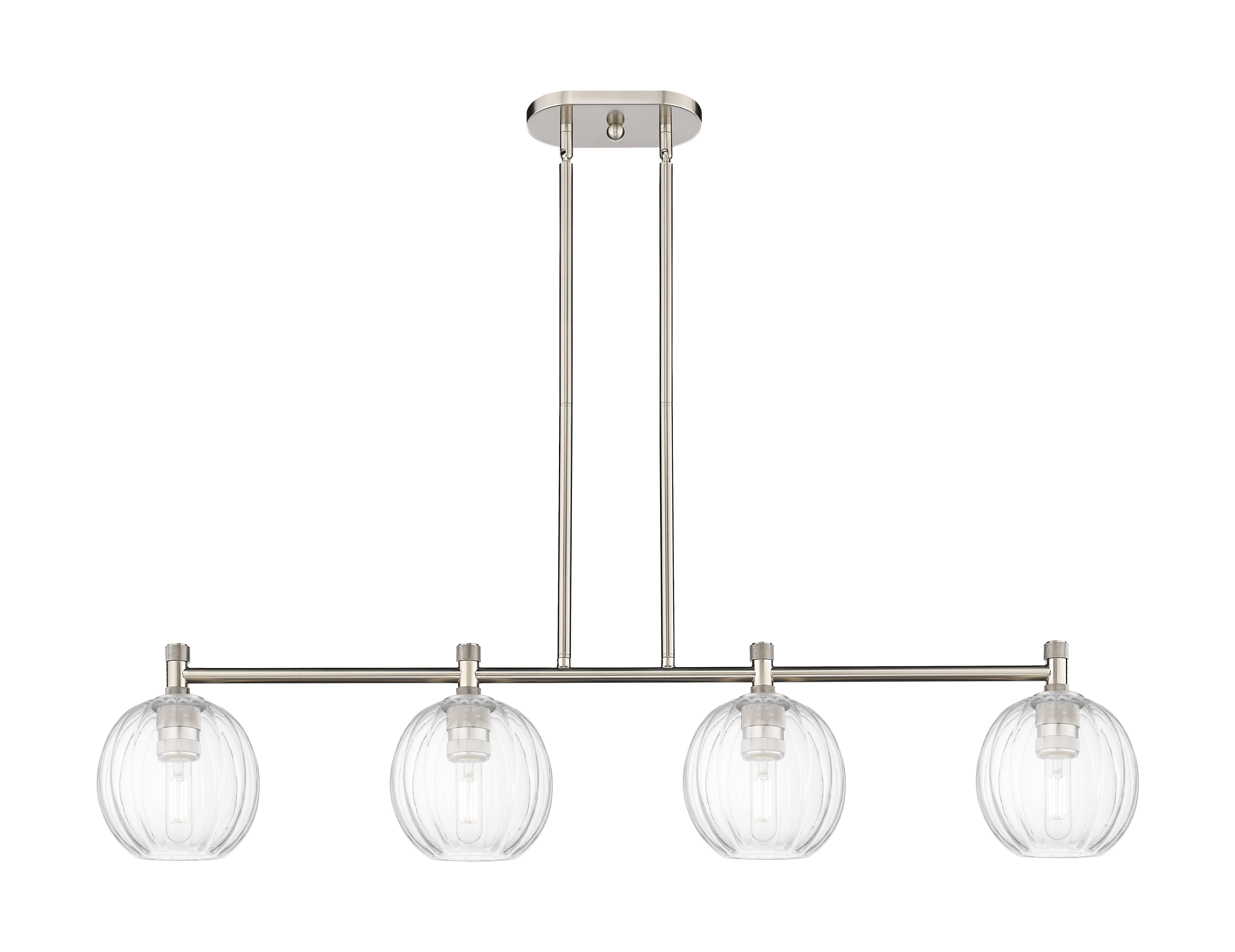 Downtown Urban Island Light Brass Glass Steel