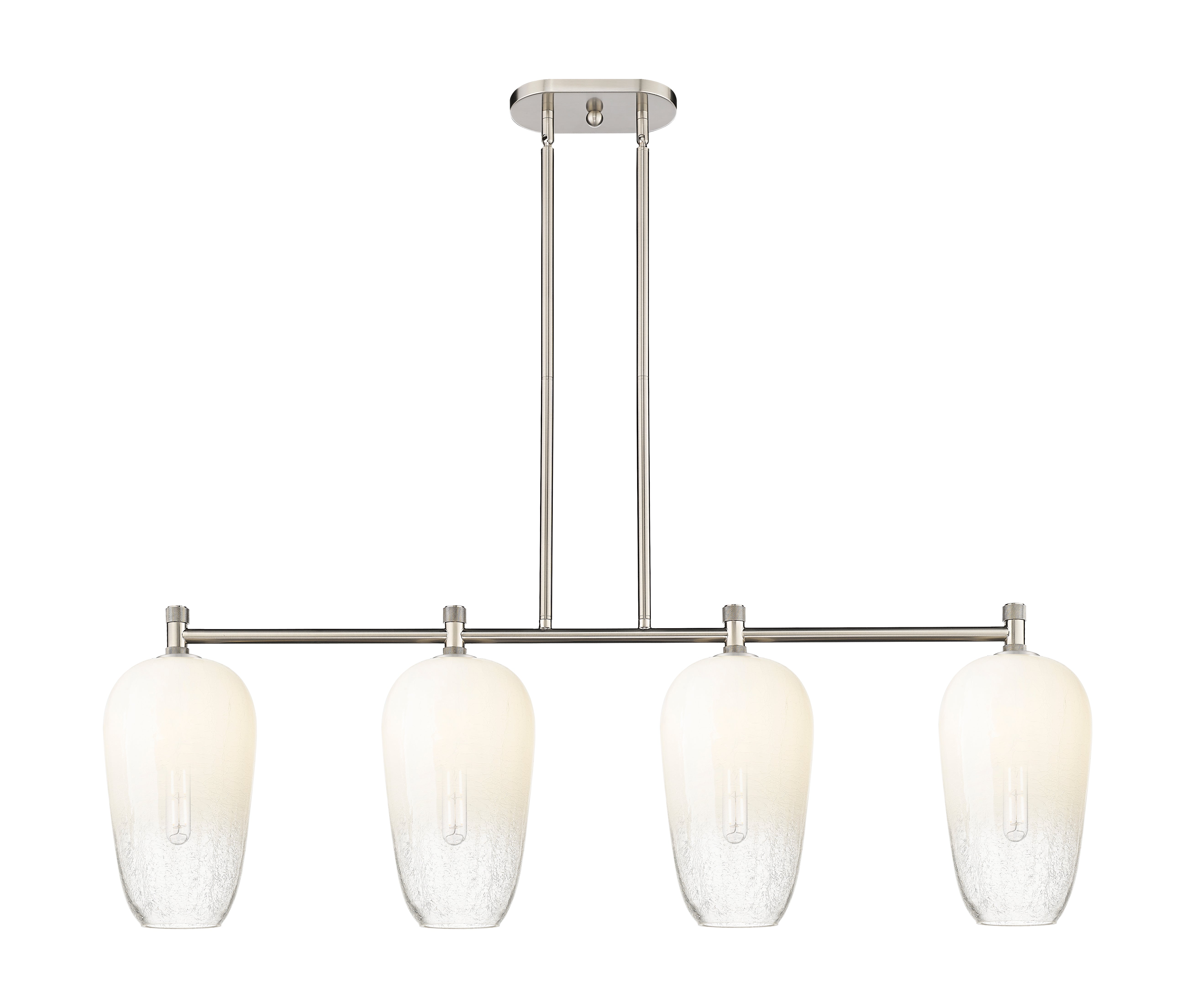 Downtown Urban Island Light Glass Steel Brass