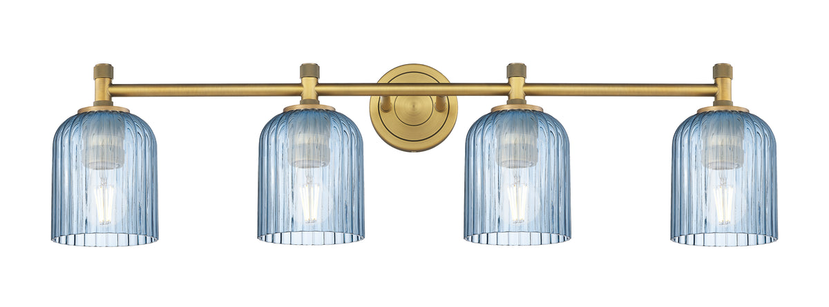 Crown Point 34-Inch 4-Light Bath Vanity Light Bell Shade 9.5-Inch High