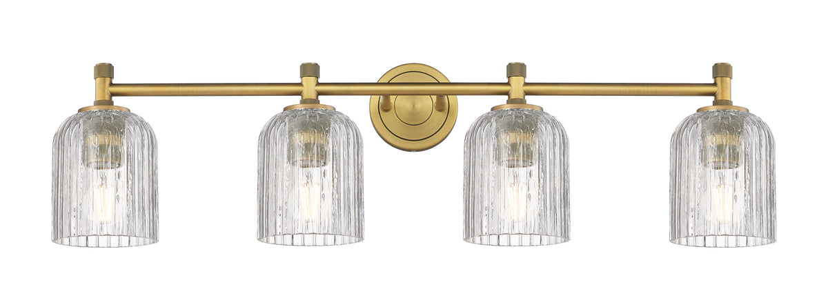Crown Point 34-Inch 4-Light Bath Vanity Light Bell Shade 9.5-Inch High