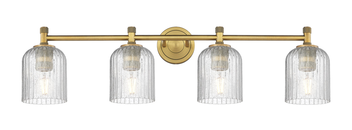 Crown Point 34-Inch 4-Light Bath Vanity Light Bell Shade 9.5-Inch High