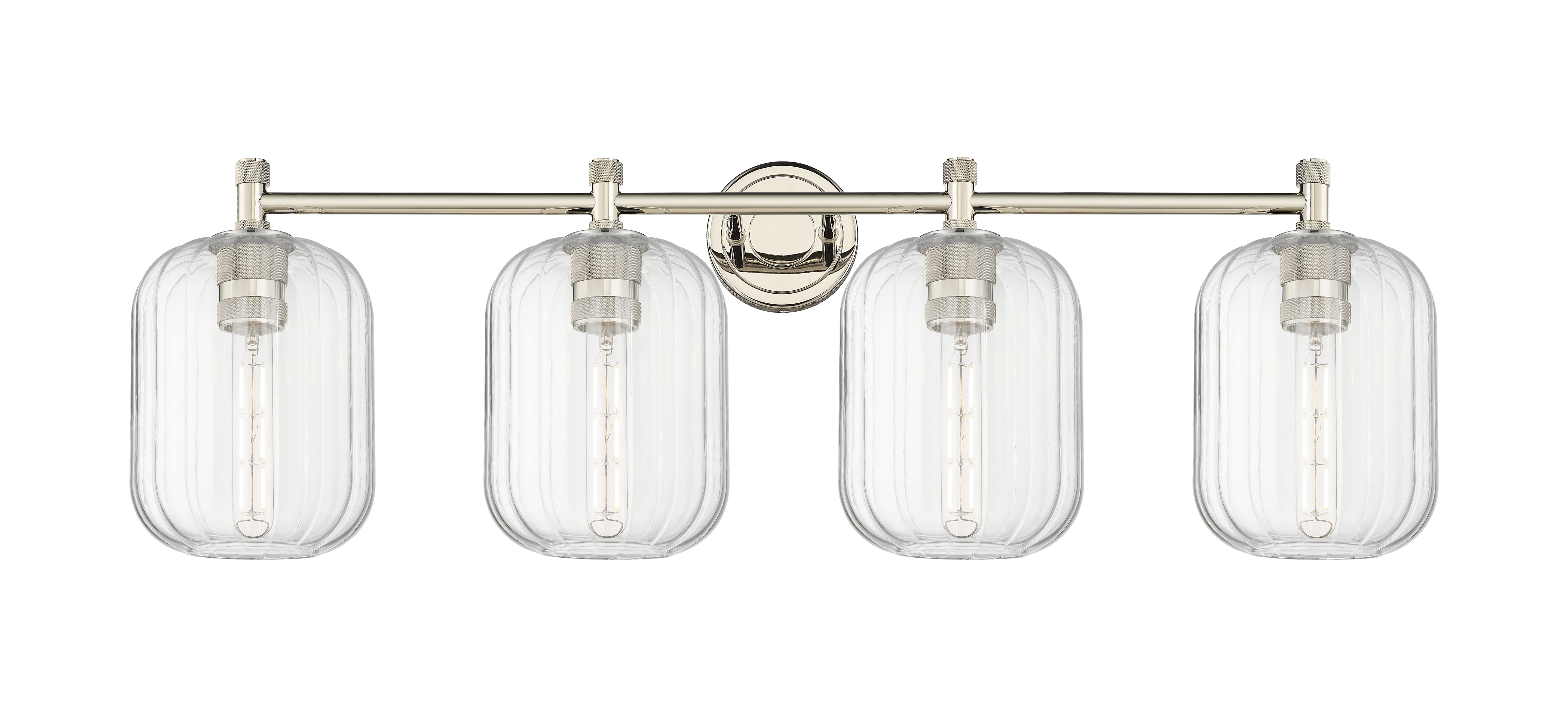 Downtown Urban Bath Vanity Light Brass Glass