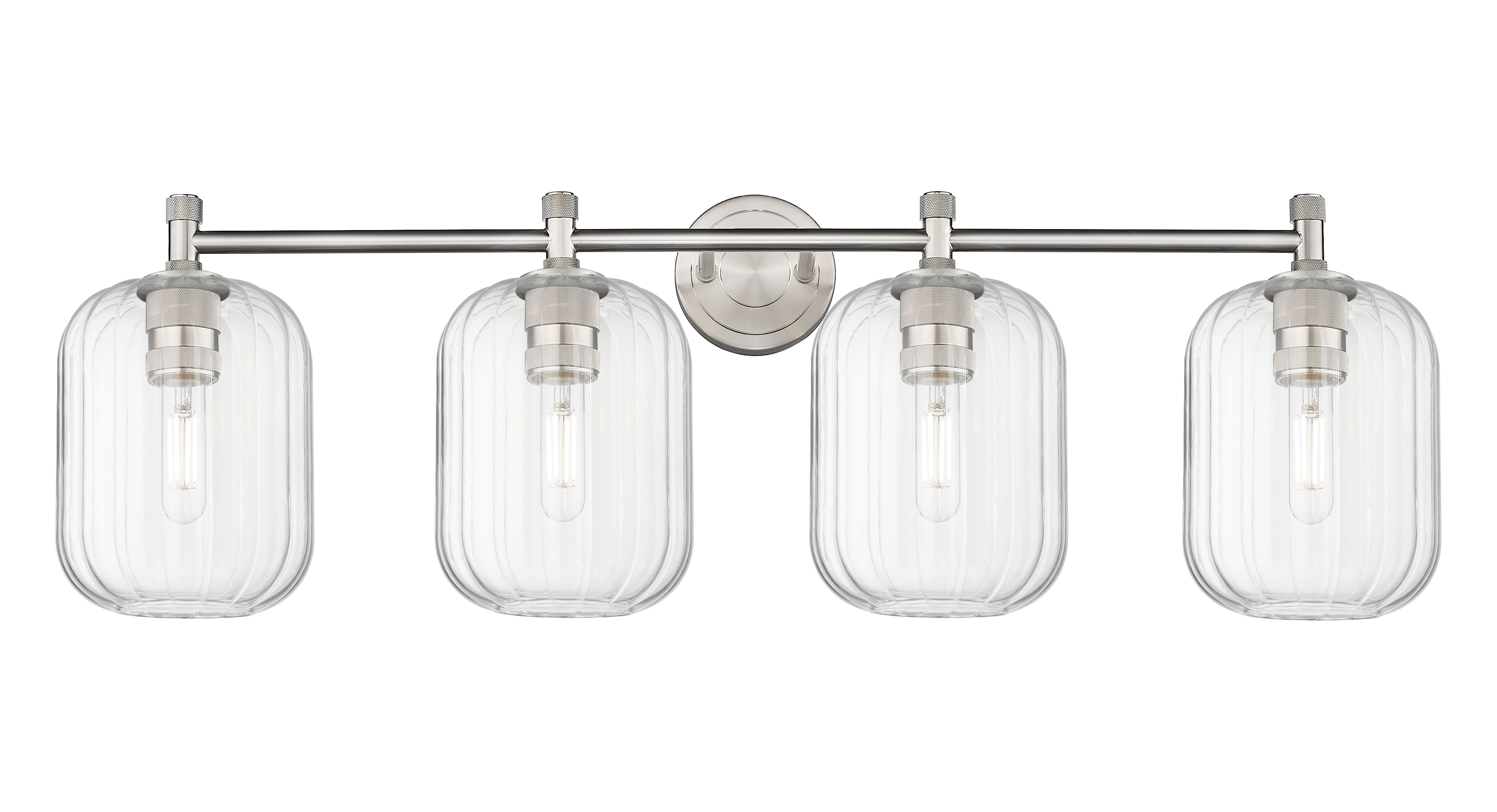 Downtown Urban Bath Vanity Light Brass Glass