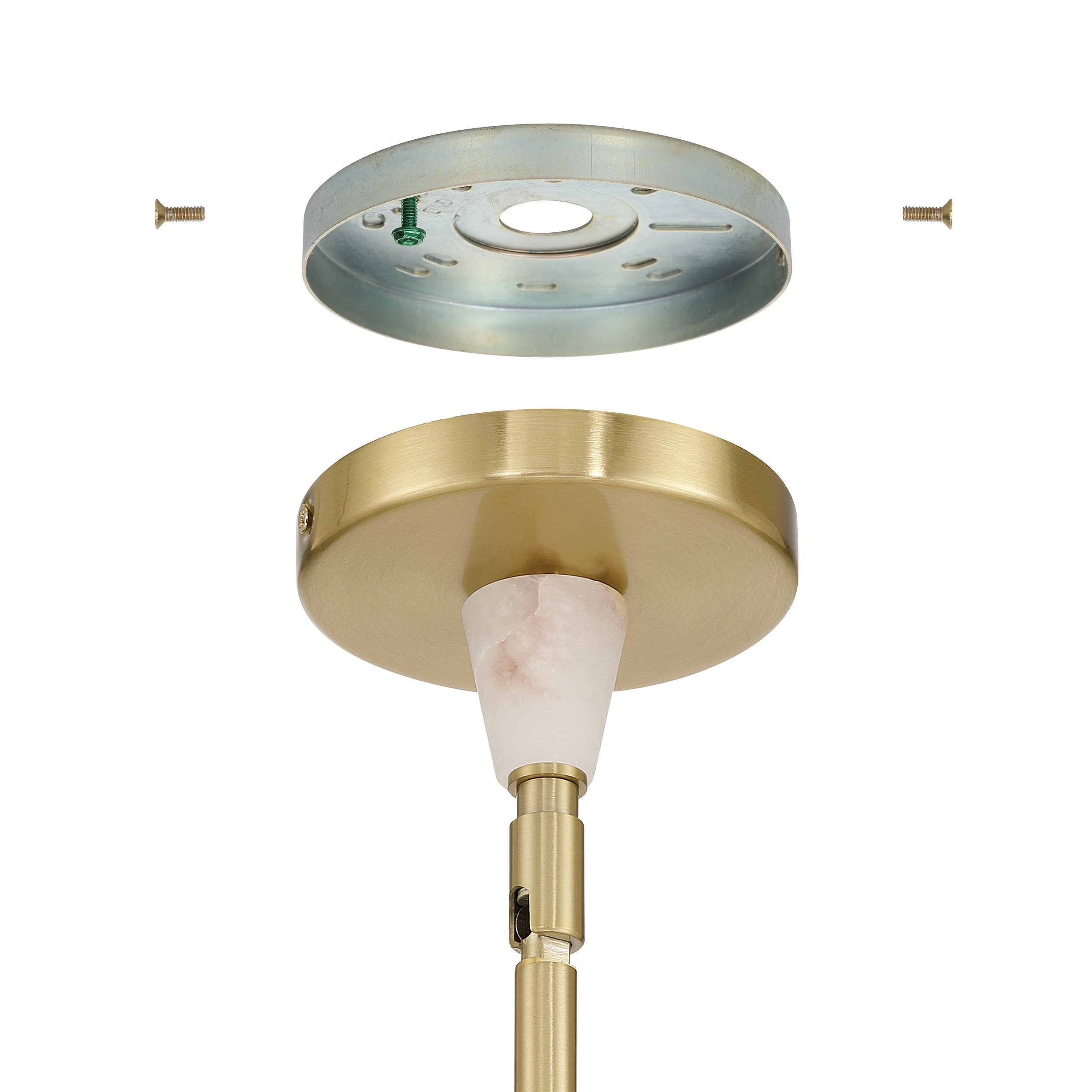 Montclair 32-inch 8-light Brushed Gold and Natural Alabaster Chandelier