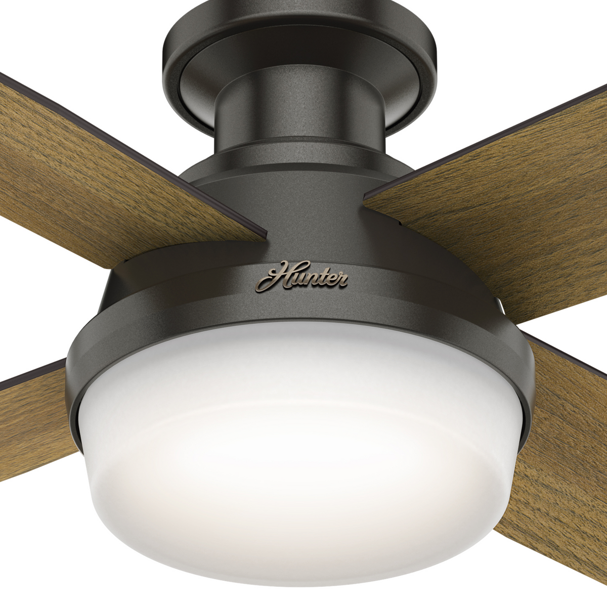 52 inch Dempsey Noble Bronze Low Profile Ceiling Fan with LED Light Kit and Handheld Remote