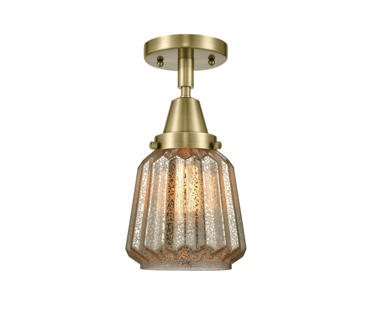 Chatham 7-Inch 1-Light Semi-Flush Mount 12-Inch High