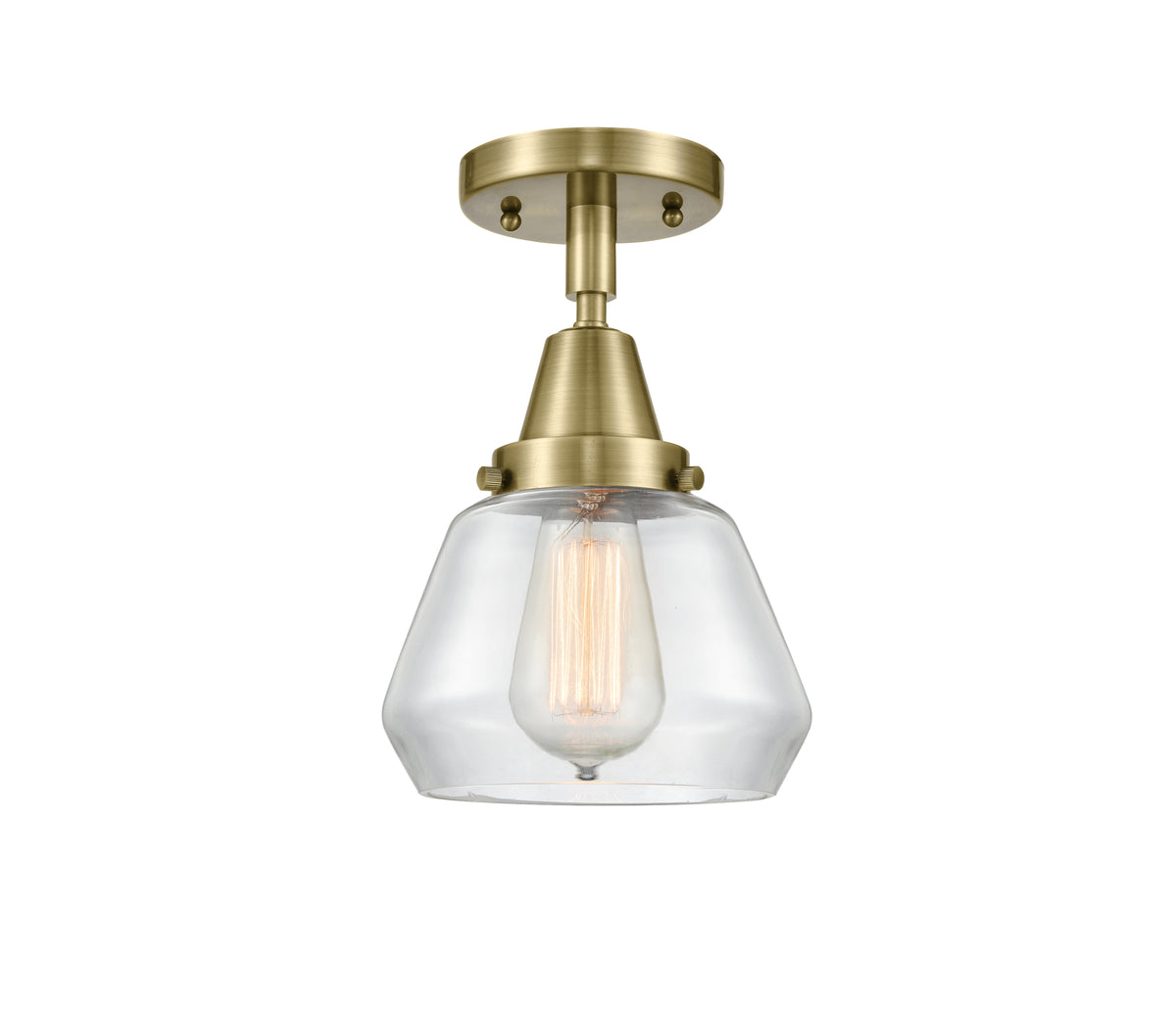 Fulton 7-Inch 1-Light Semi-Flush Mount with LED Bulb 9-Inch High
