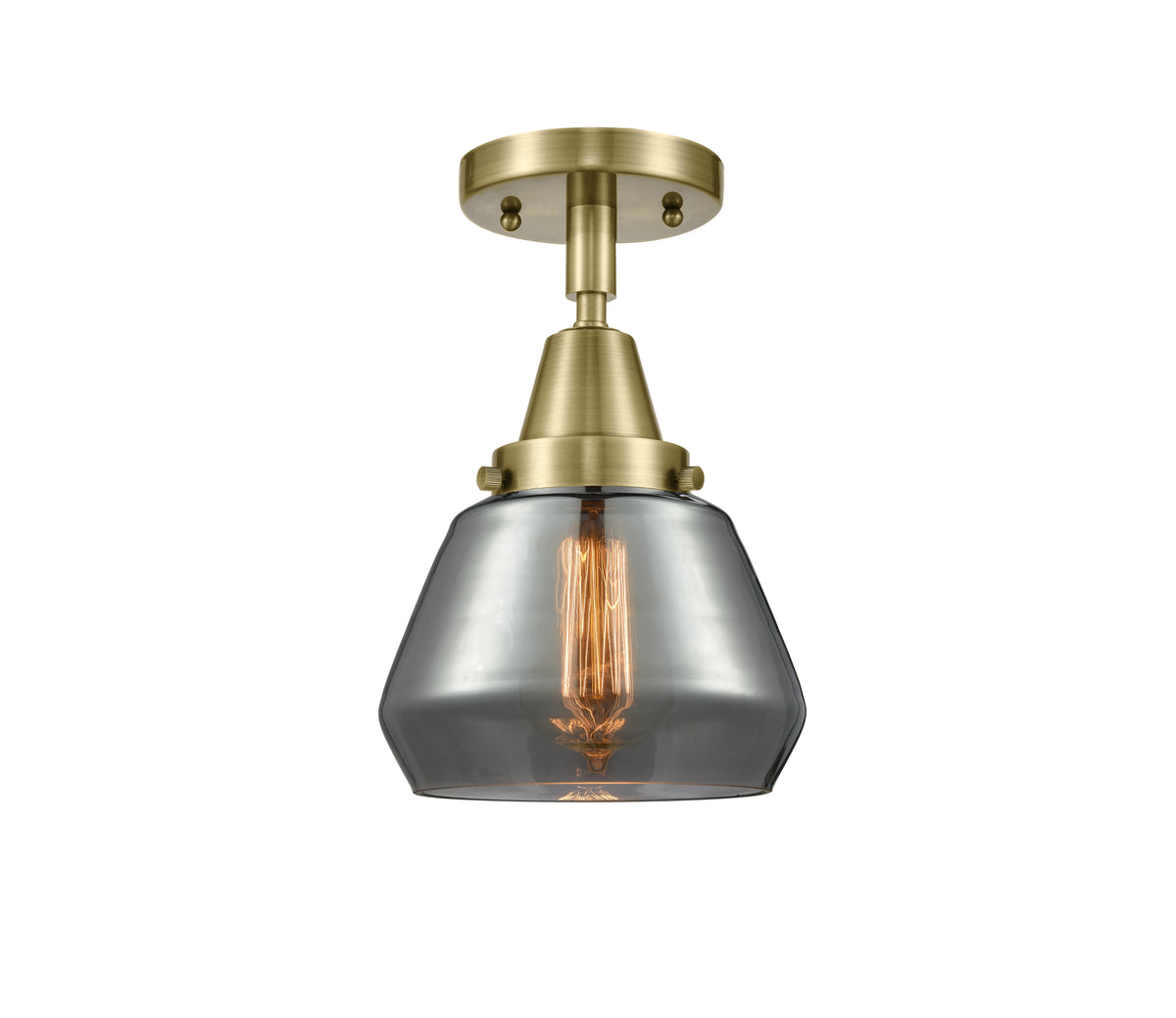 Fulton 7-Inch 1-Light Semi-Flush Mount with LED Bulb 9-Inch High