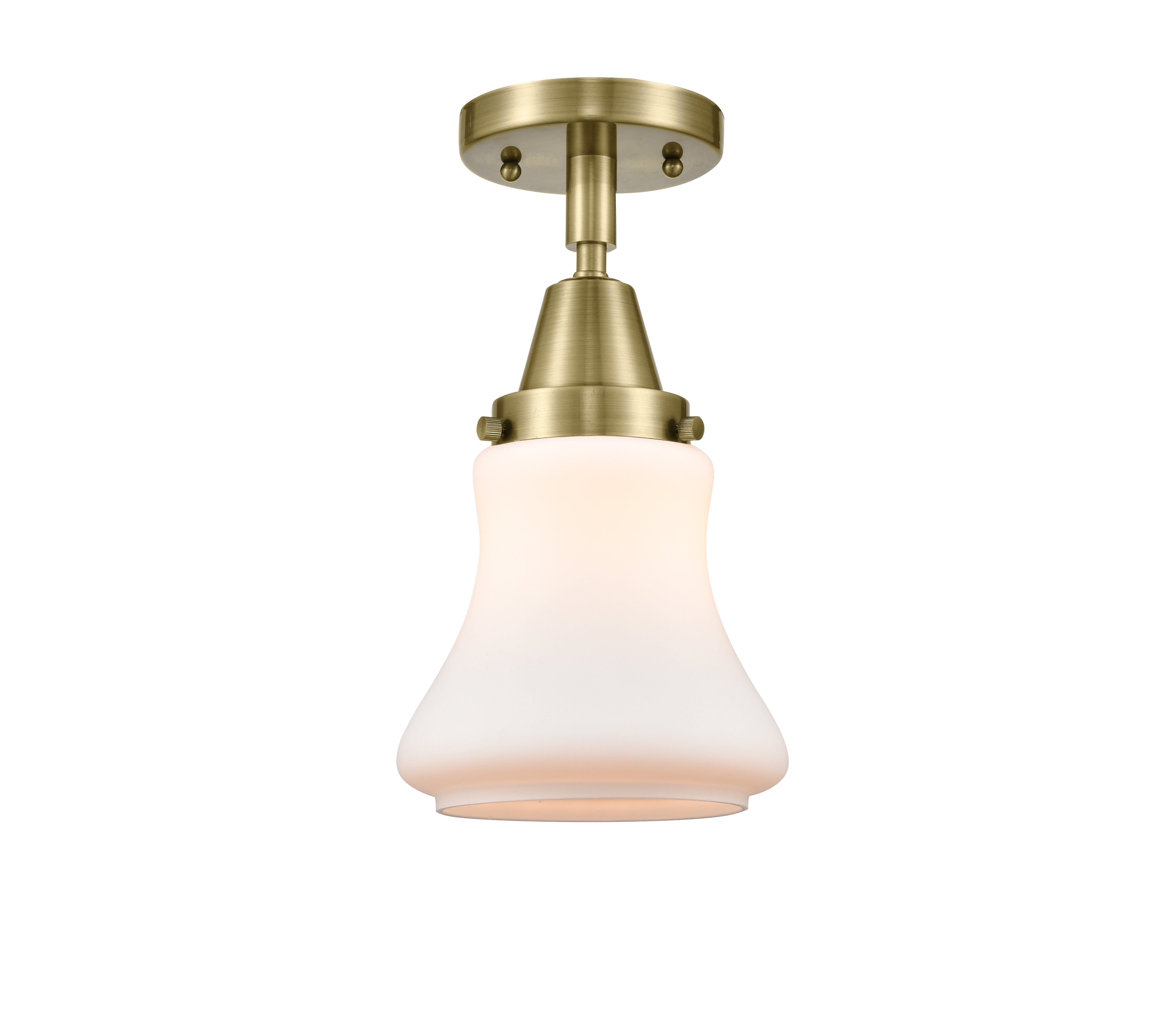 Caden Semi-Flush Mount Seedy Glass Nickel