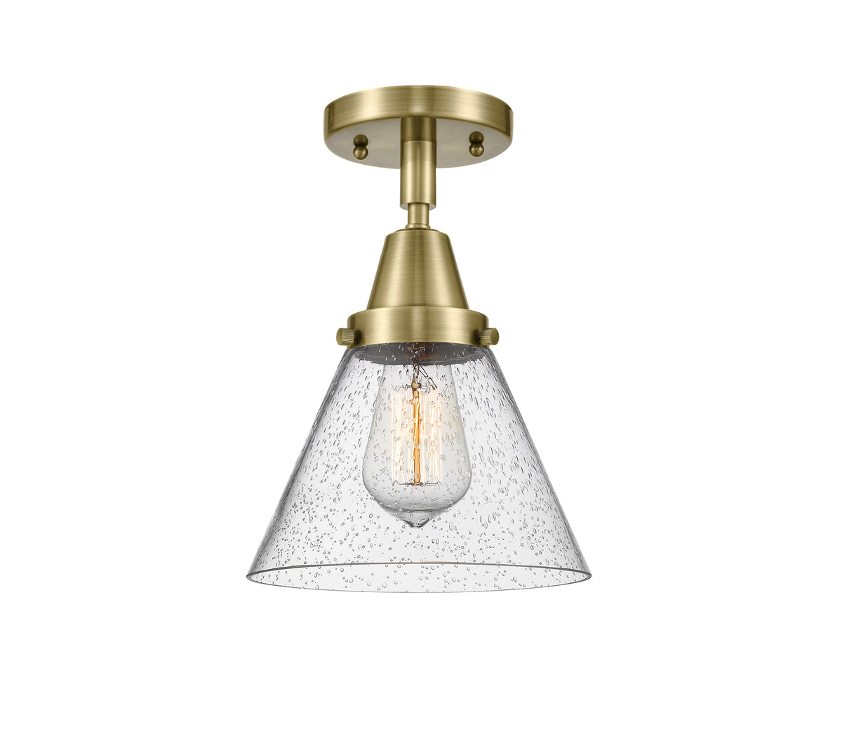 Cone 8-Inch 1-Light Semi-Flush Mount with LED Bulb 11-Inch High