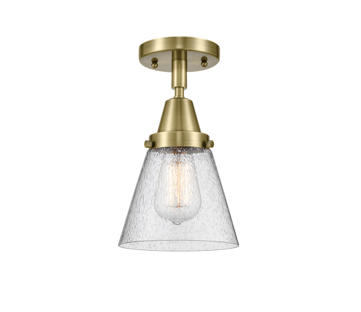 Cone 6-Inch 1-Light Semi-Flush Mount 10-Inch High