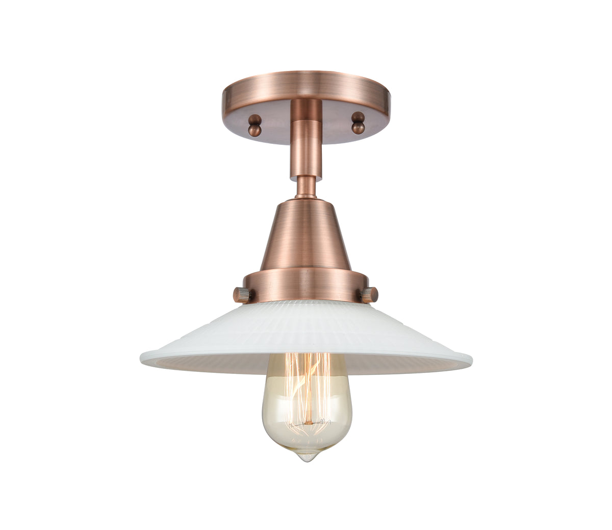 Halophane 9-Inch 1-Light Semi-Flush Mount 7-Inch High