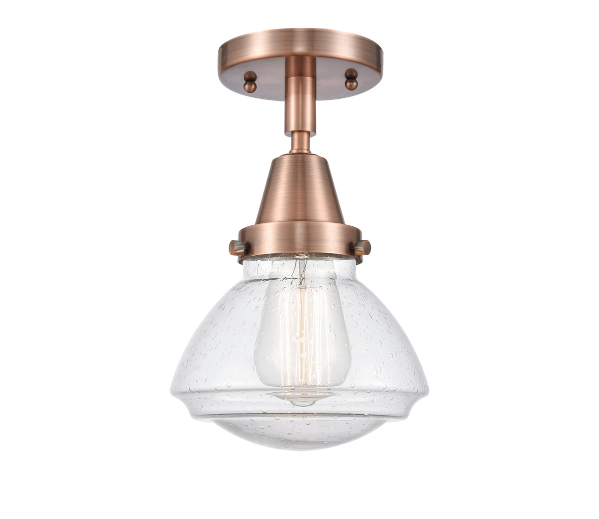 Olean 7-Inch 1-Light Semi-Flush Mount with LED Bulb 7.75-Inch High