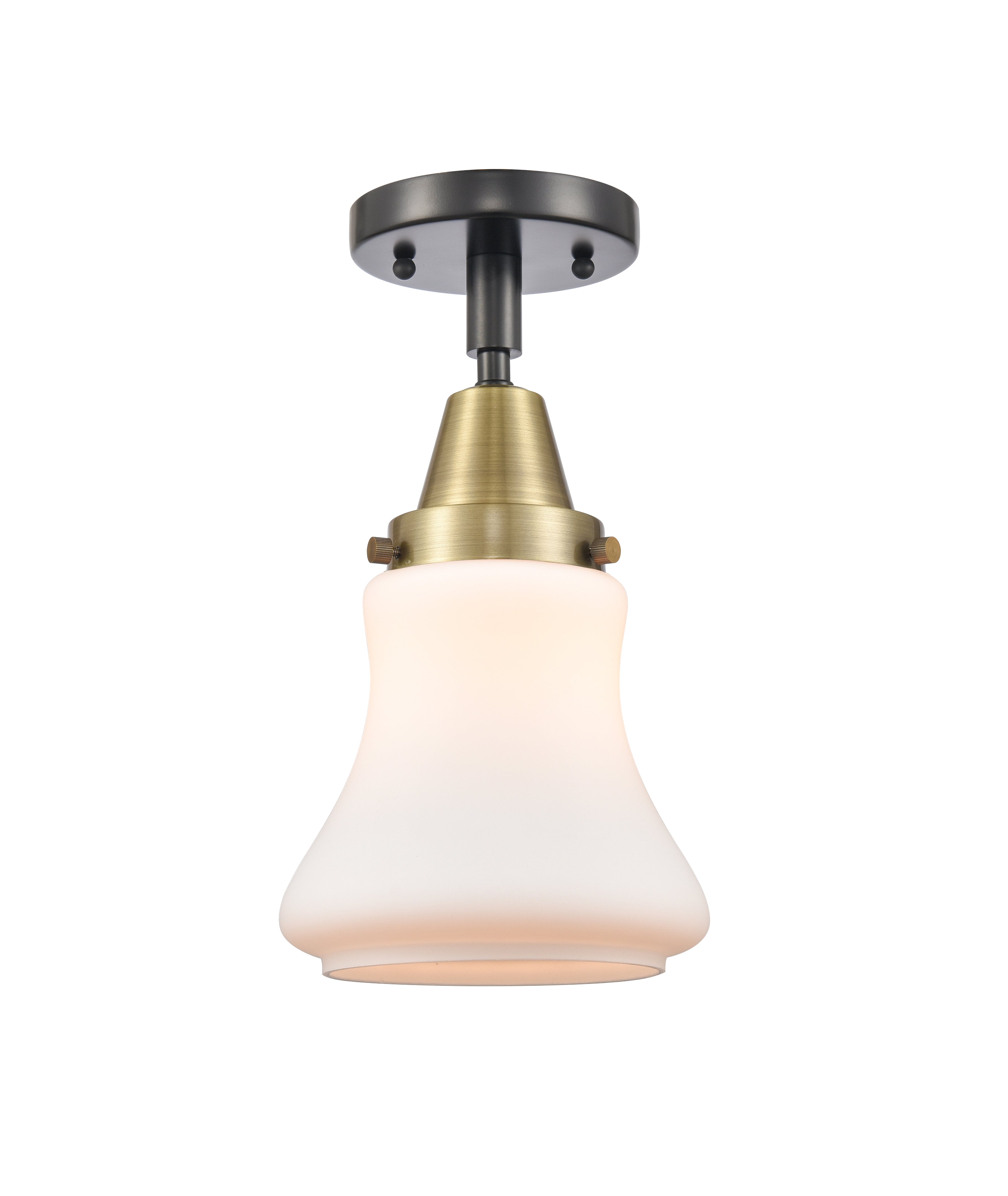 Caden Semi-Flush Mount Seedy Glass Nickel