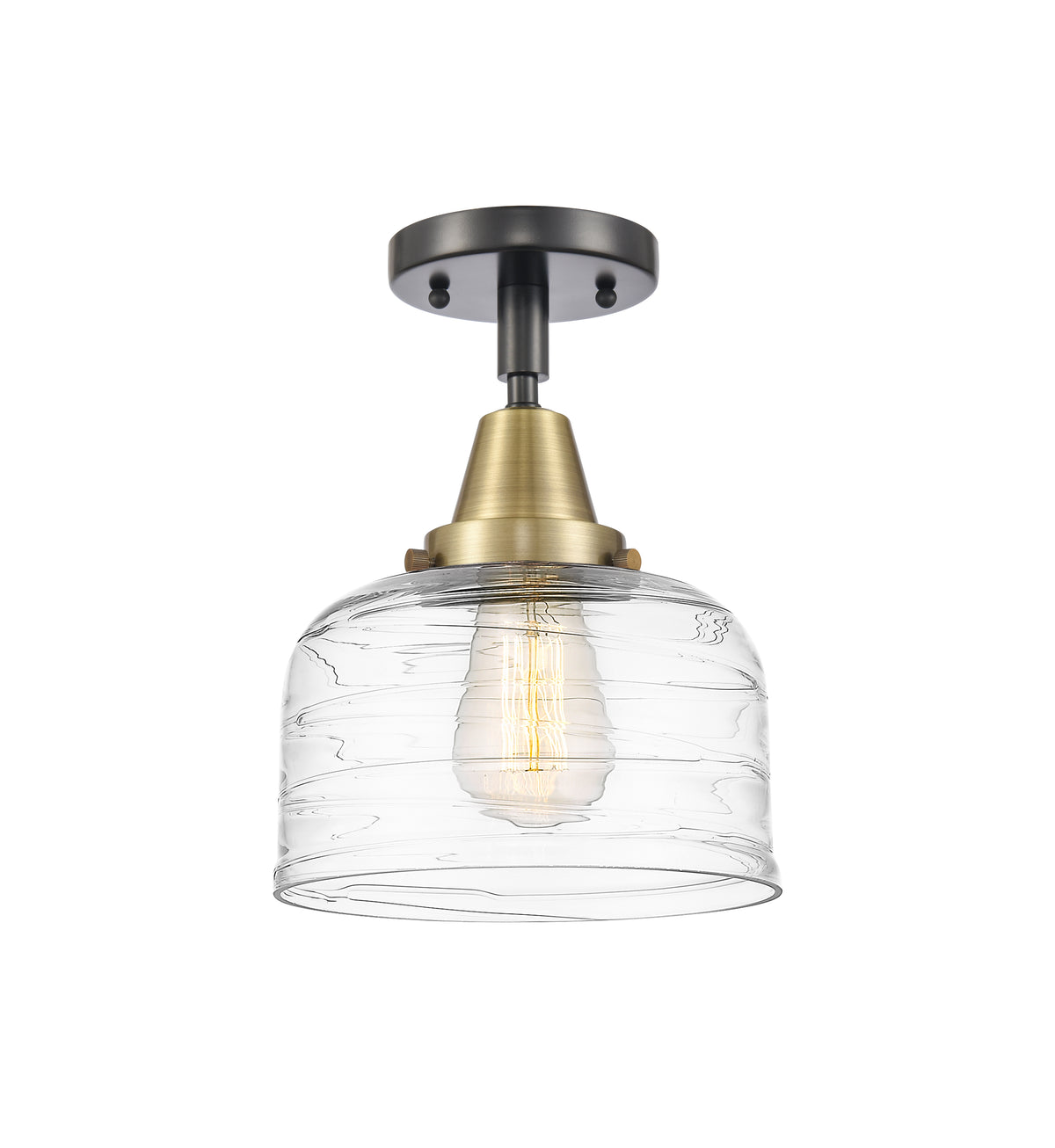 Bell 8-Inch 1-Light Semi-Flush Mount 10.375-Inch High