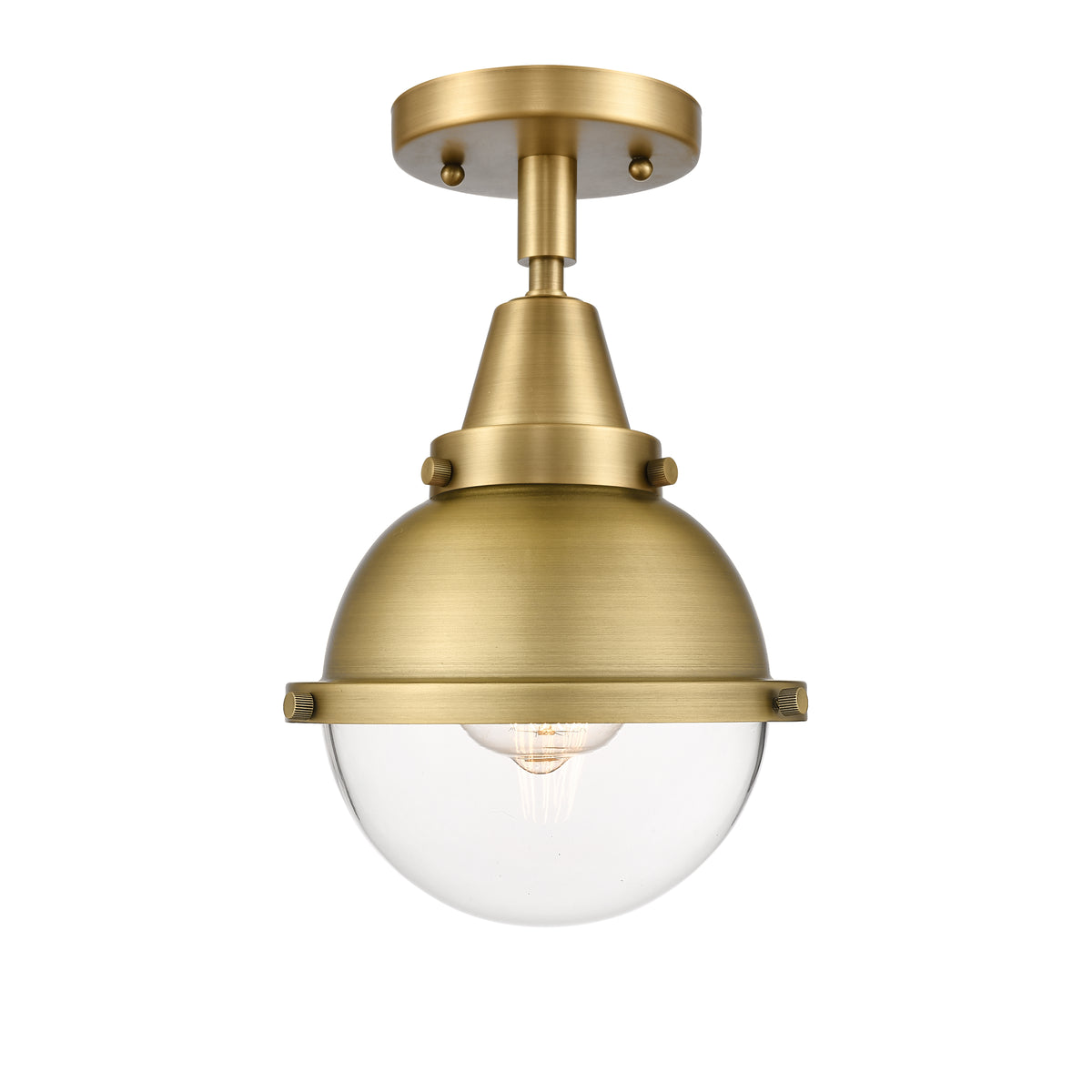 Hampden 7-Inch 1-Light Semi-Flush Mount with LED Bulb 11.25-Inch High