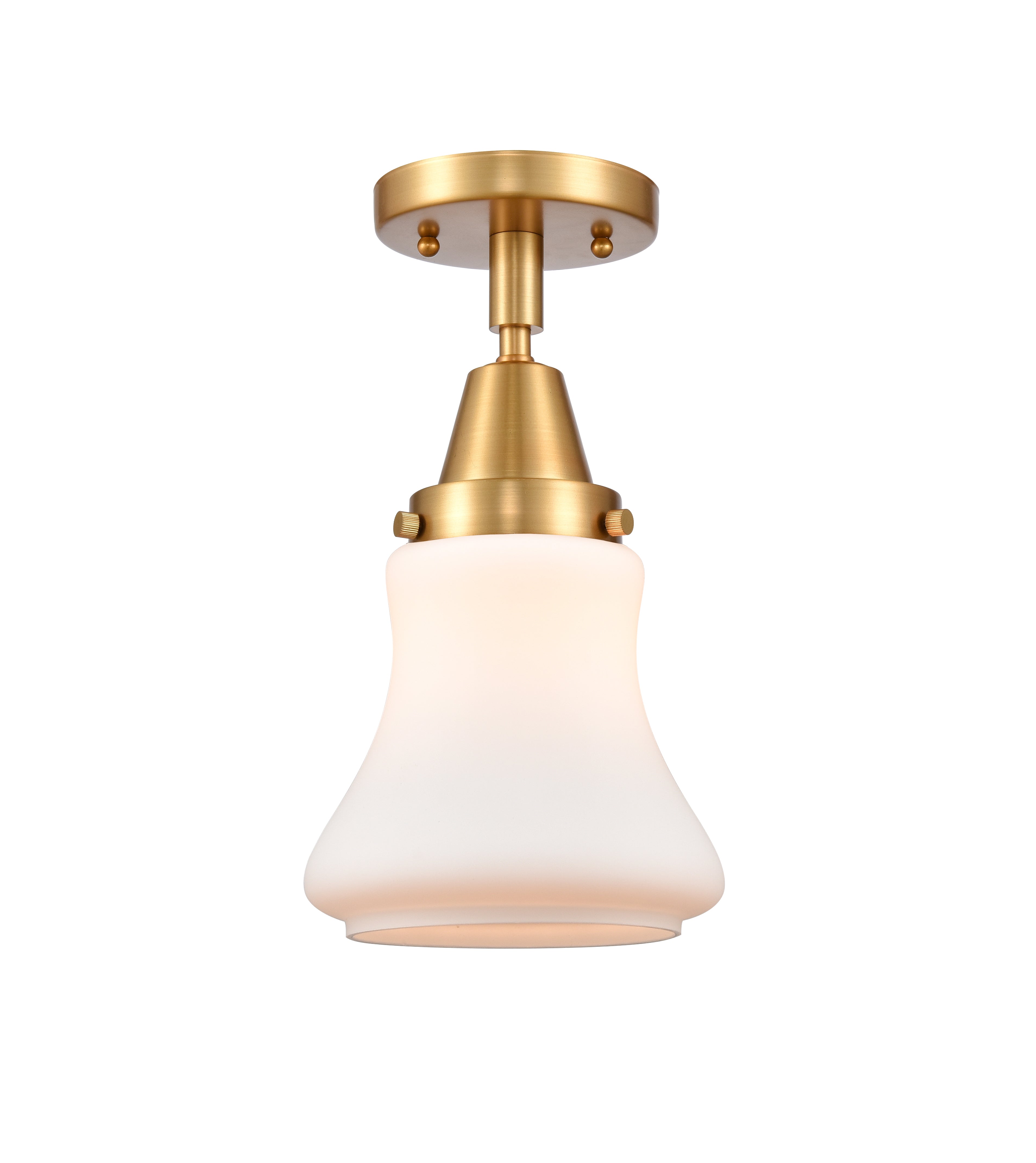 Caden Semi-Flush Mount Seedy Glass Nickel