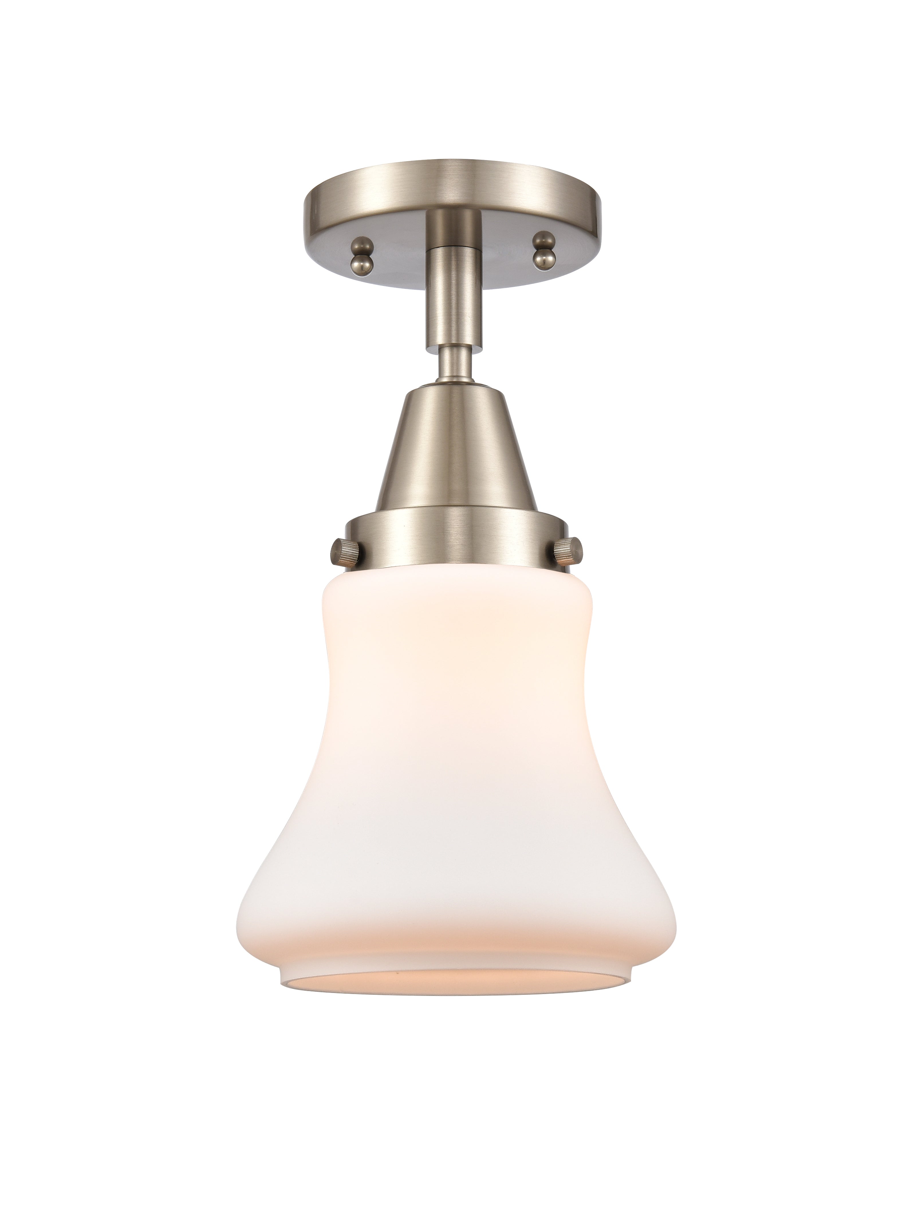 Caden Semi-Flush Mount Seedy Glass Nickel