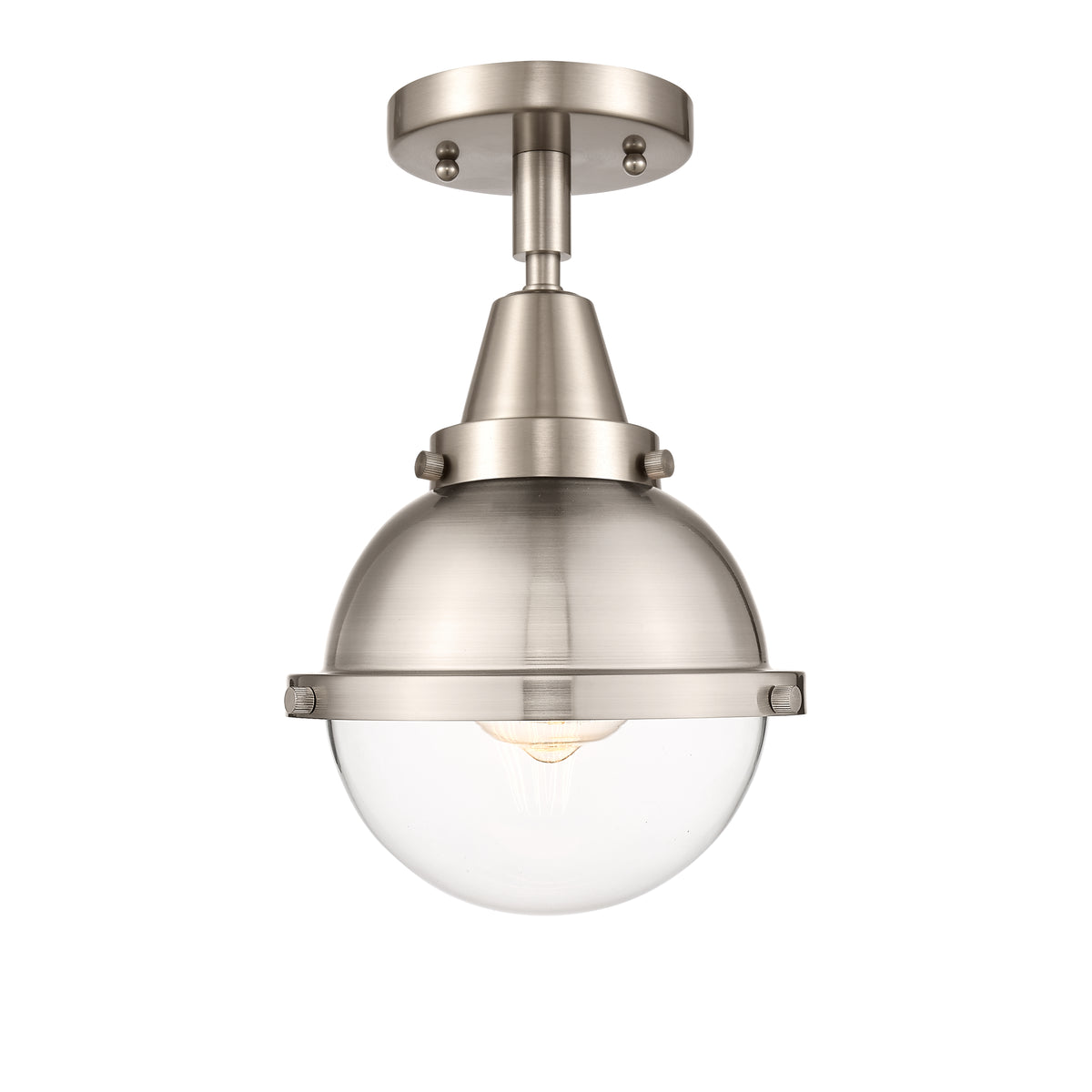 Hampden 7-Inch 1-Light Semi-Flush Mount with LED Bulb 11.25-Inch High