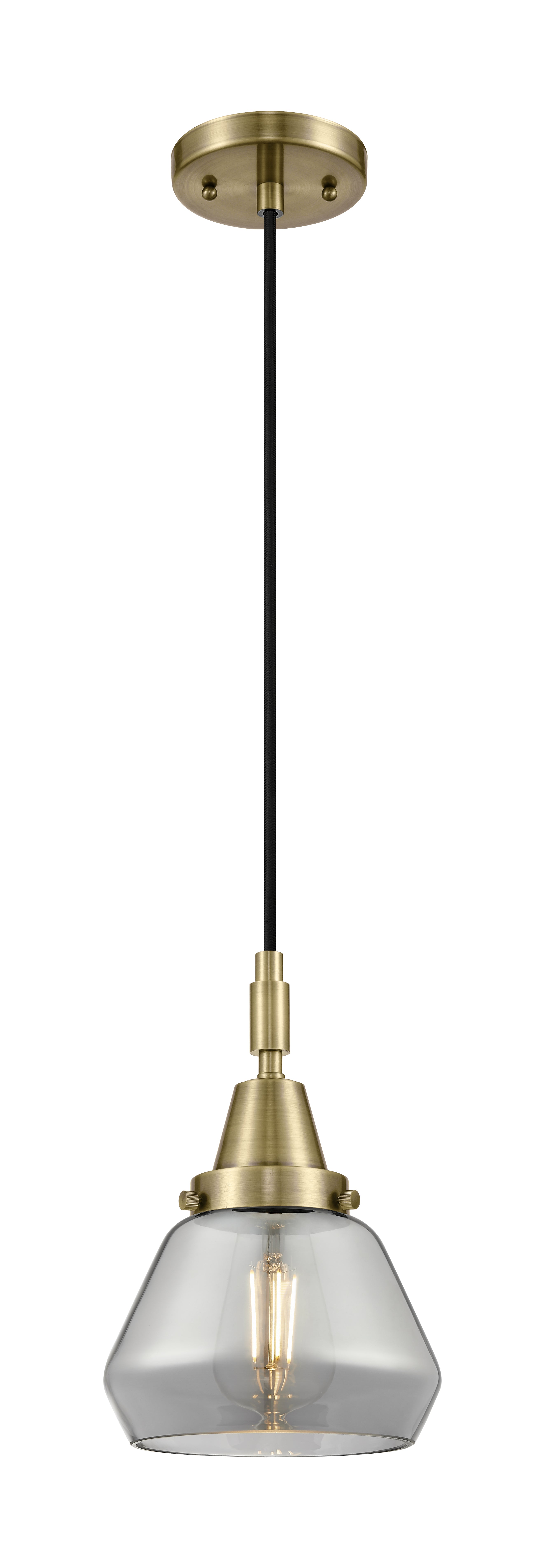 Caden Mini Pendant Antique Brass Glass