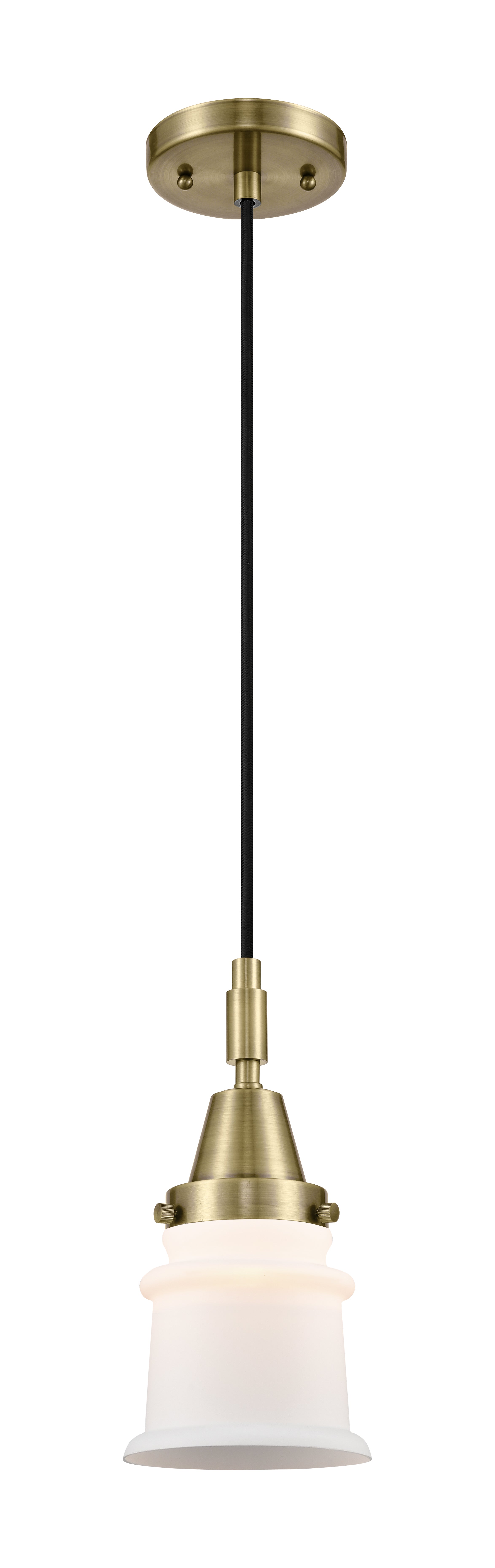 Caden Mini Pendant Glass Steel Antique Brass