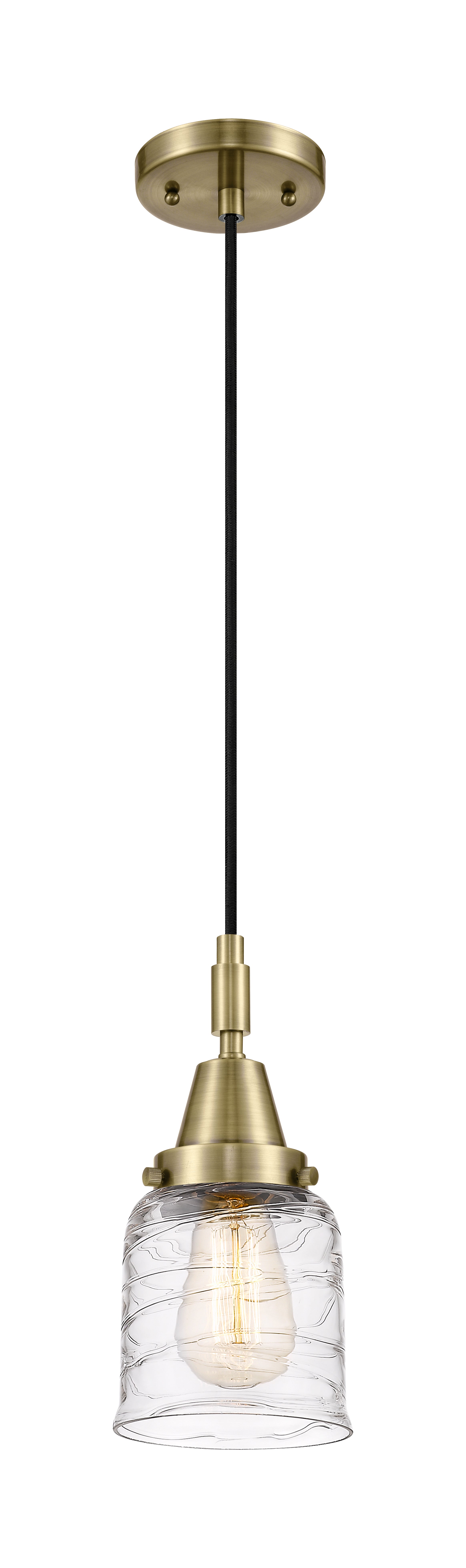 Caden Mini Pendant Antique Brass Glass