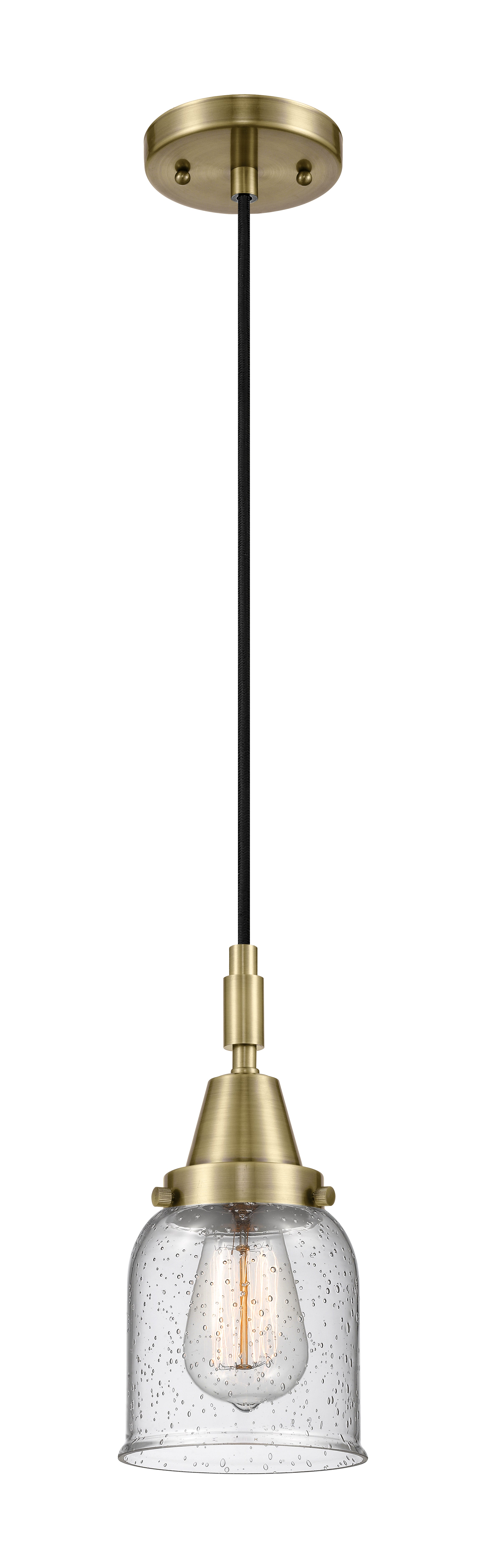 Caden Mini Pendant Antique Brass Glass