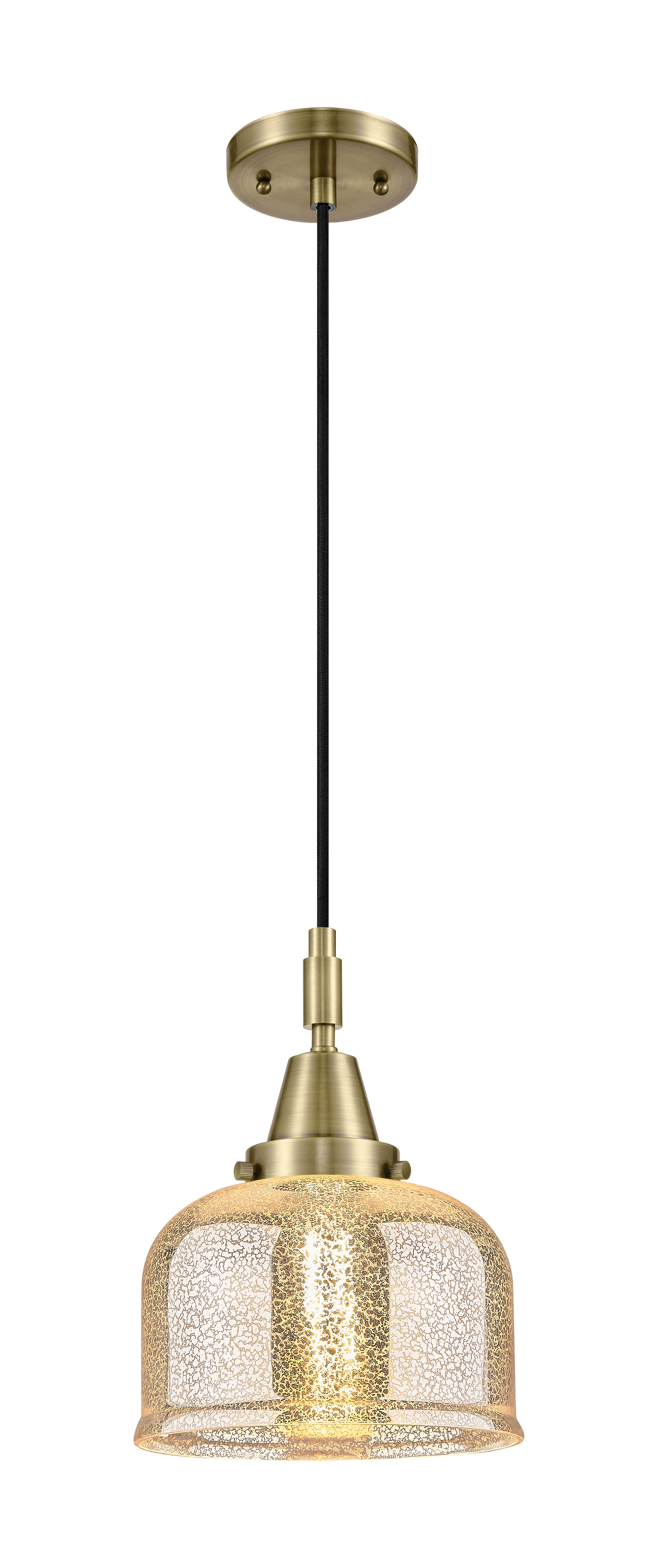 Caden Mini Pendant Antique Brass Glass Steel