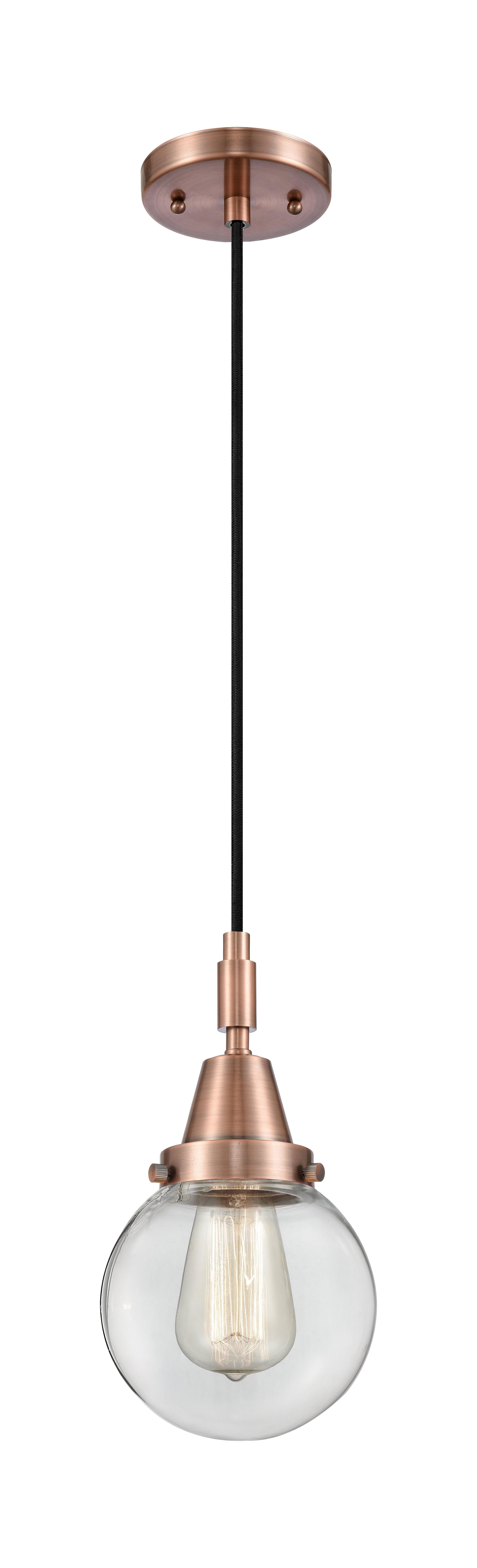 Caden Mini Pendant Brass Glass 6 Inch