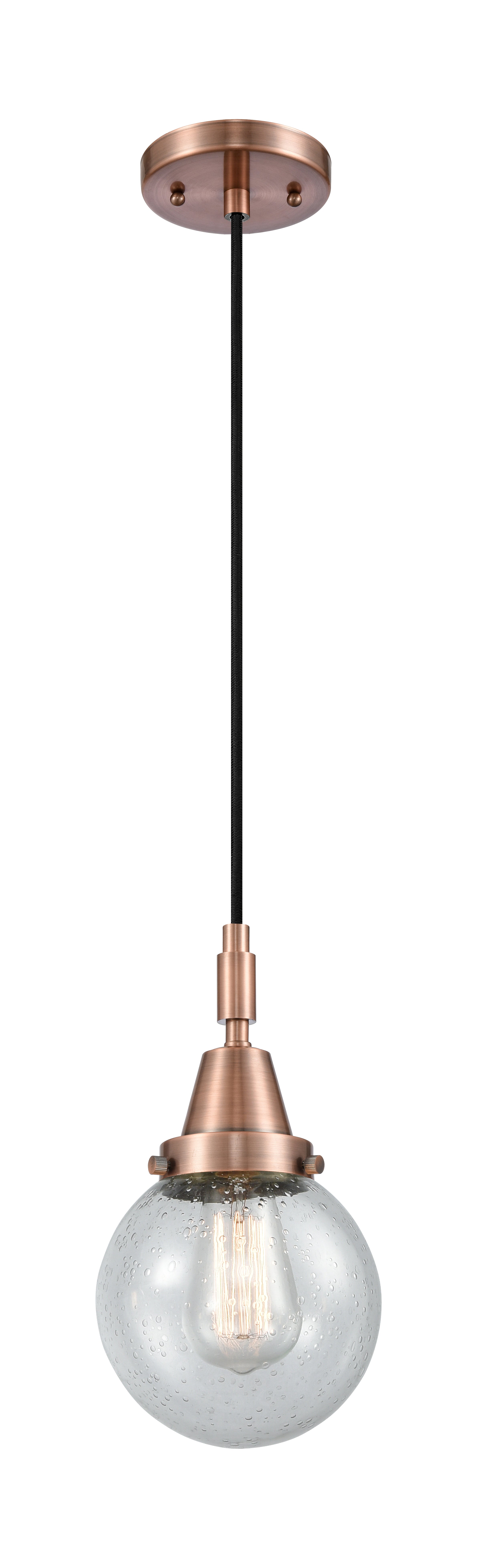 Caden Mini Pendant Brass Glass 6 Inch