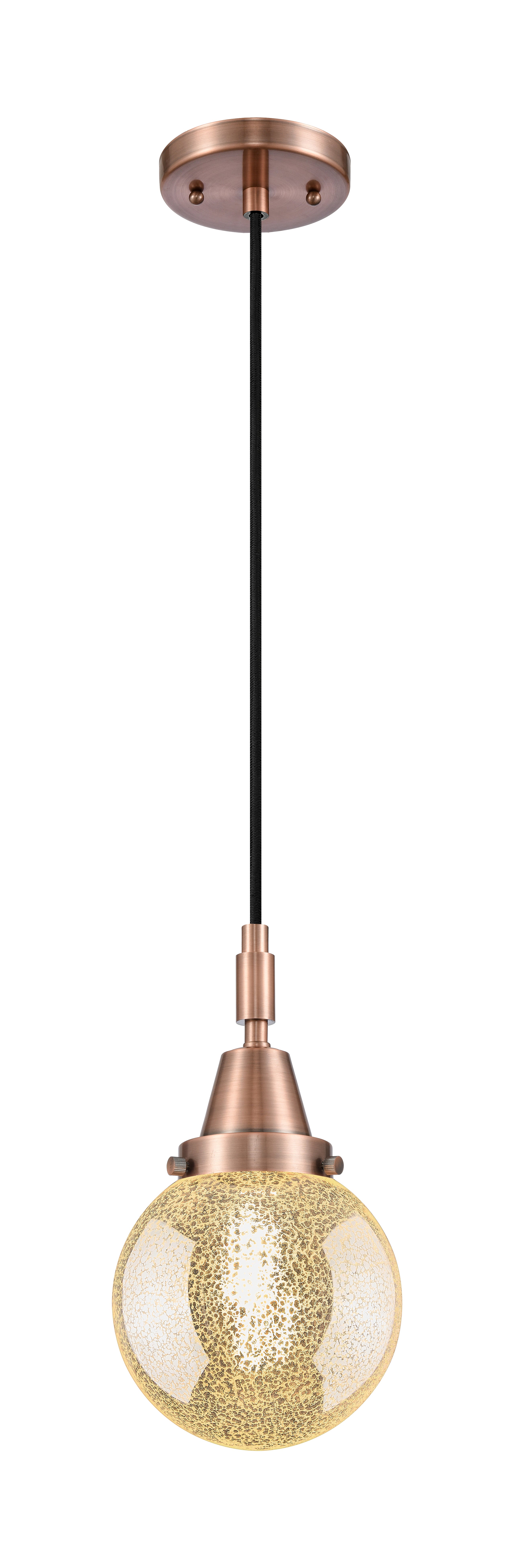 Caden Mini Pendant Brass Glass 6 Inch